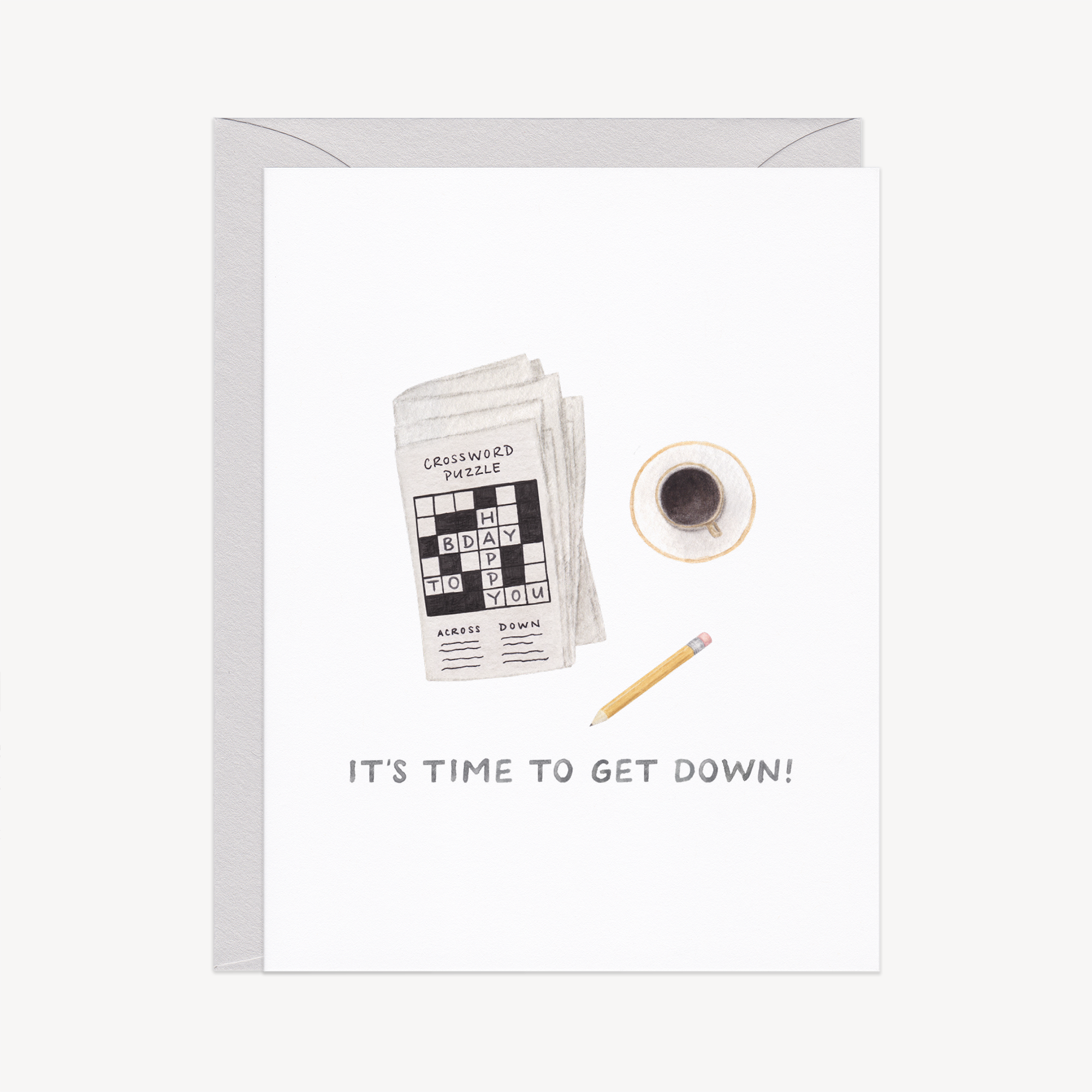 Get Down Crossword Birthday Card