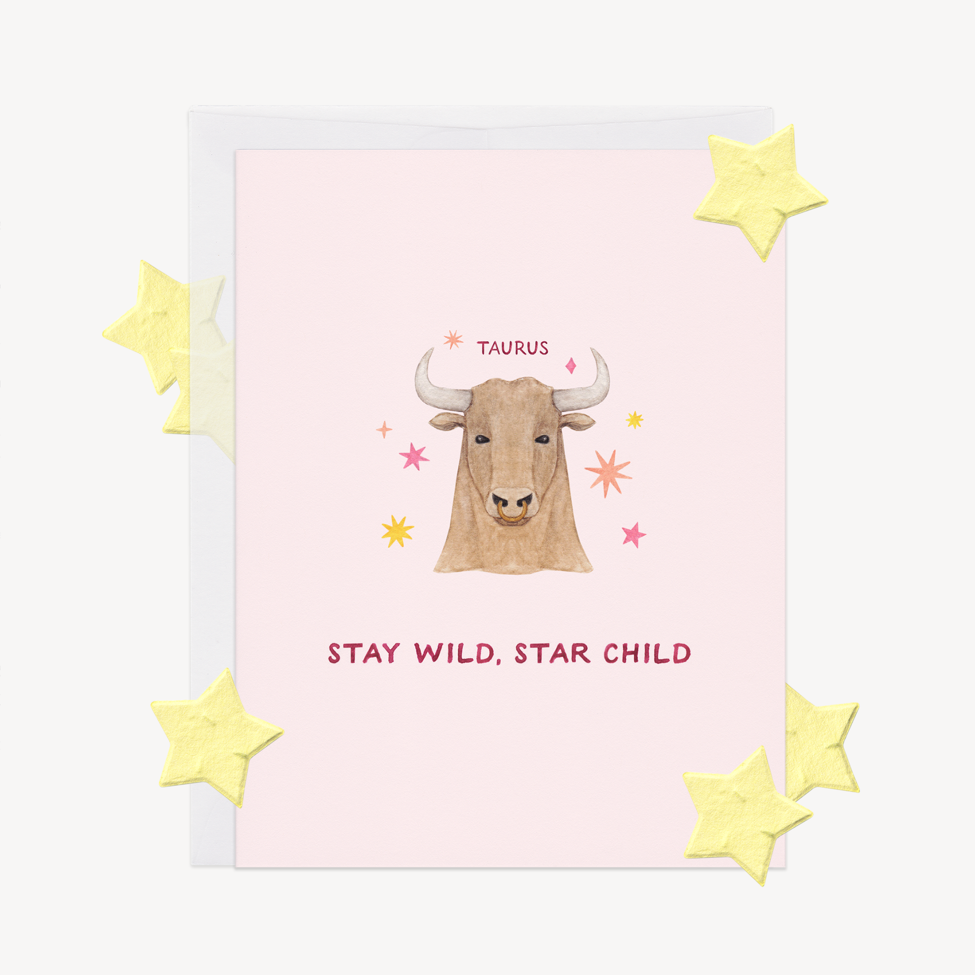 Stay Wild Taurus Astrology Card w/ Plantable Confetti