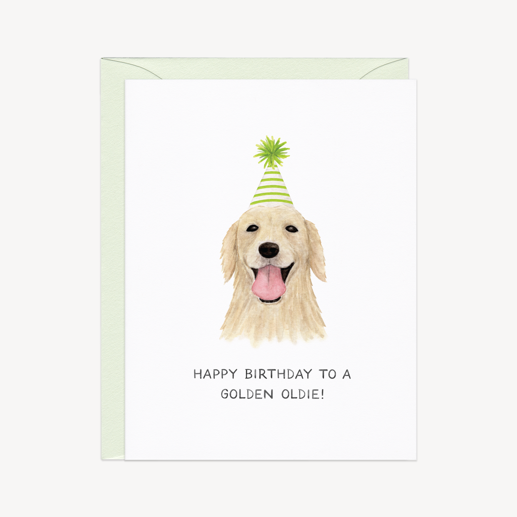 Golden Oldie Retriever Birthday Card