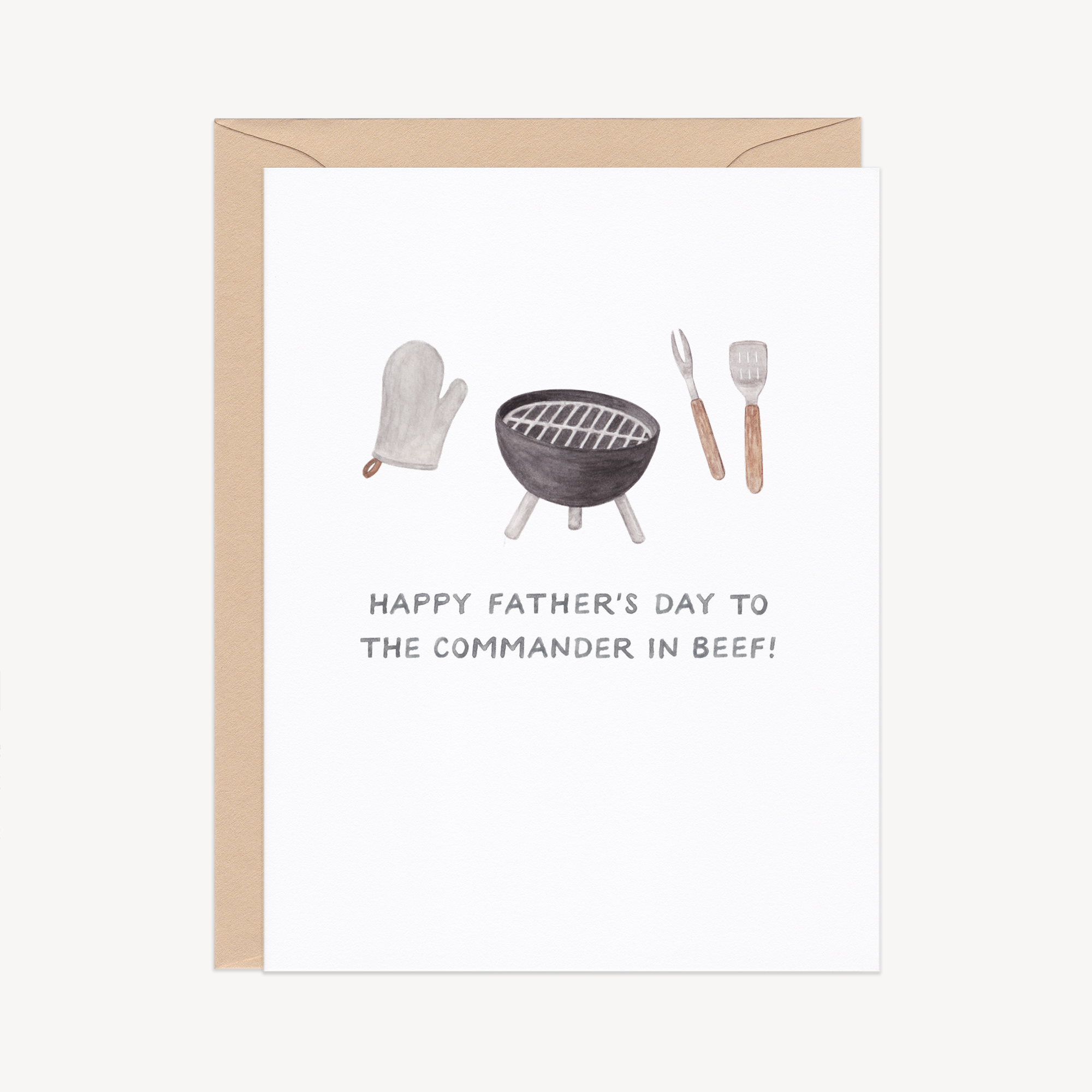 Commander In Beef BBQ Father&#39;s Day Card