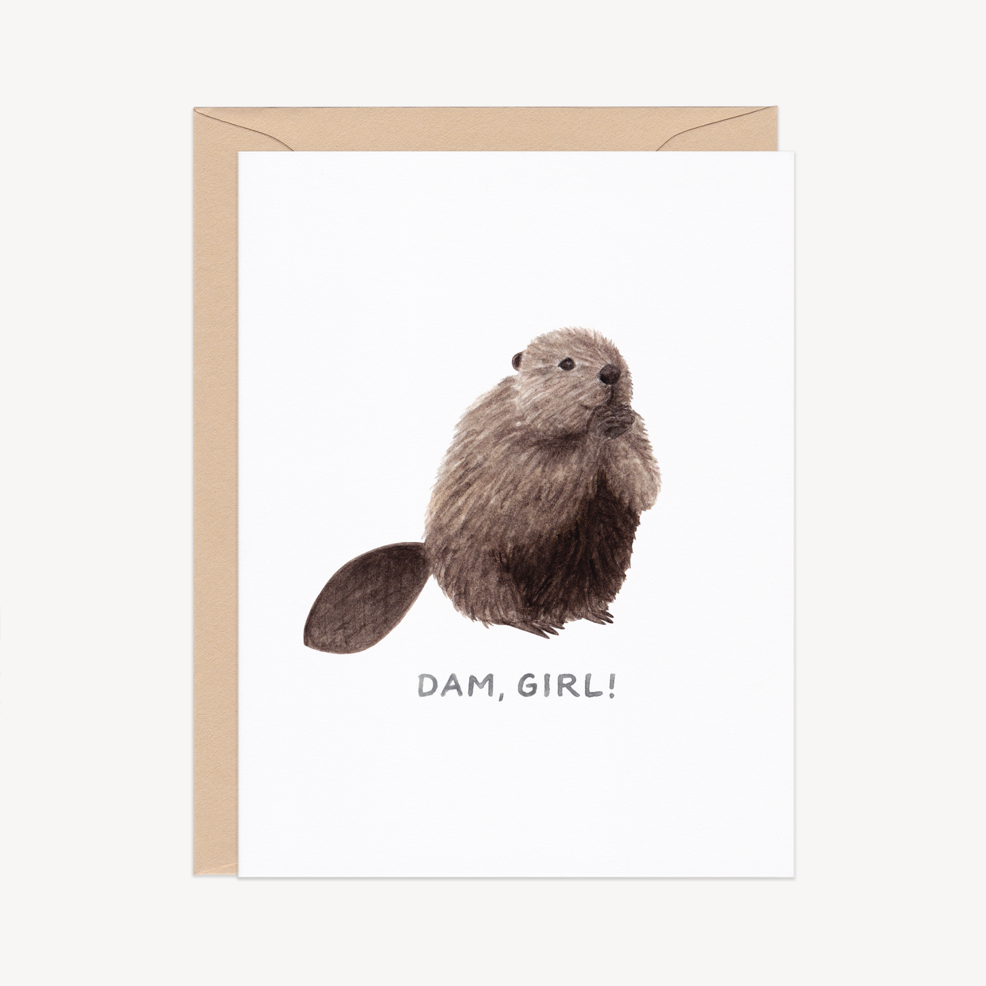 Dam Girl Beaver Friendship Card