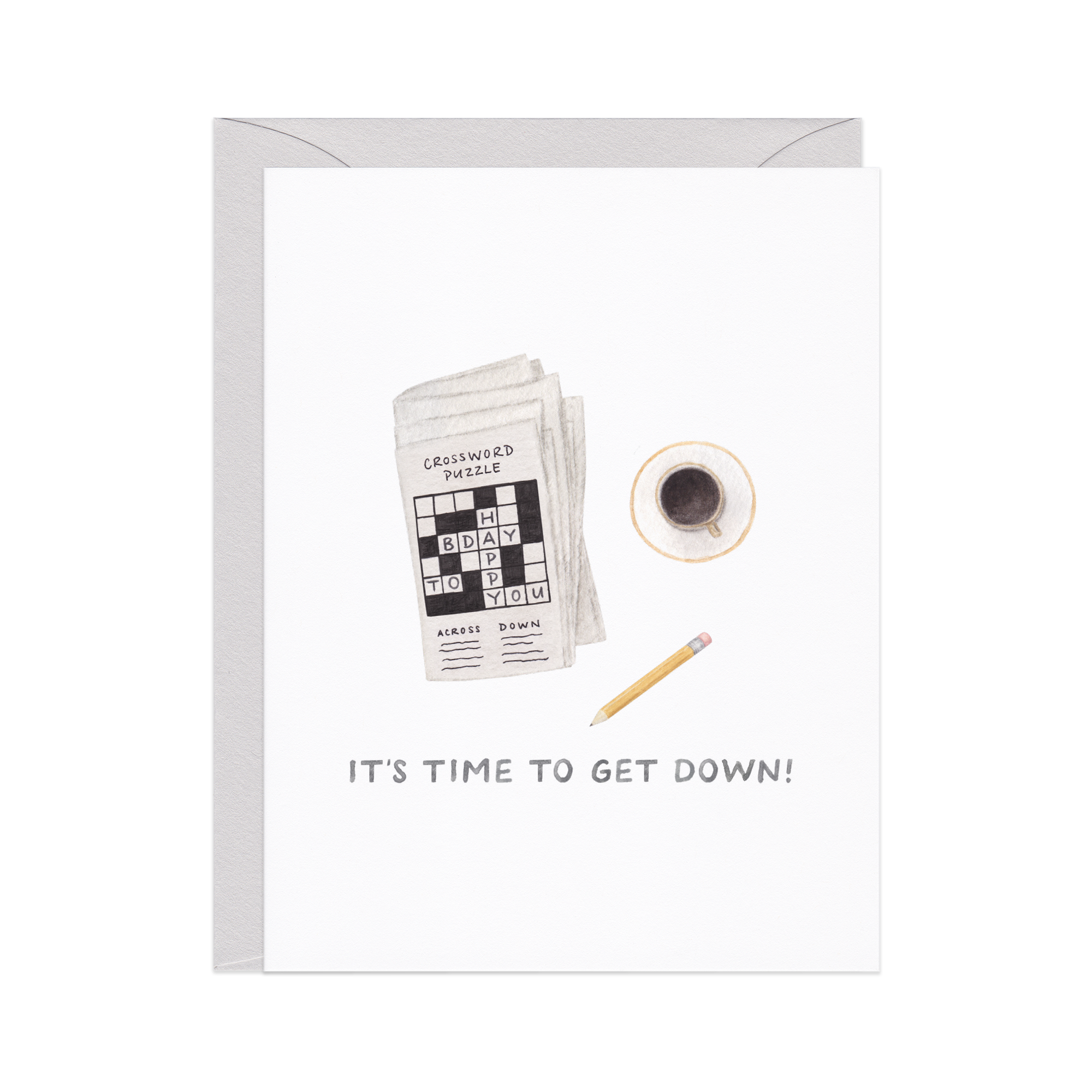 Get Down Crossword Birthday Card