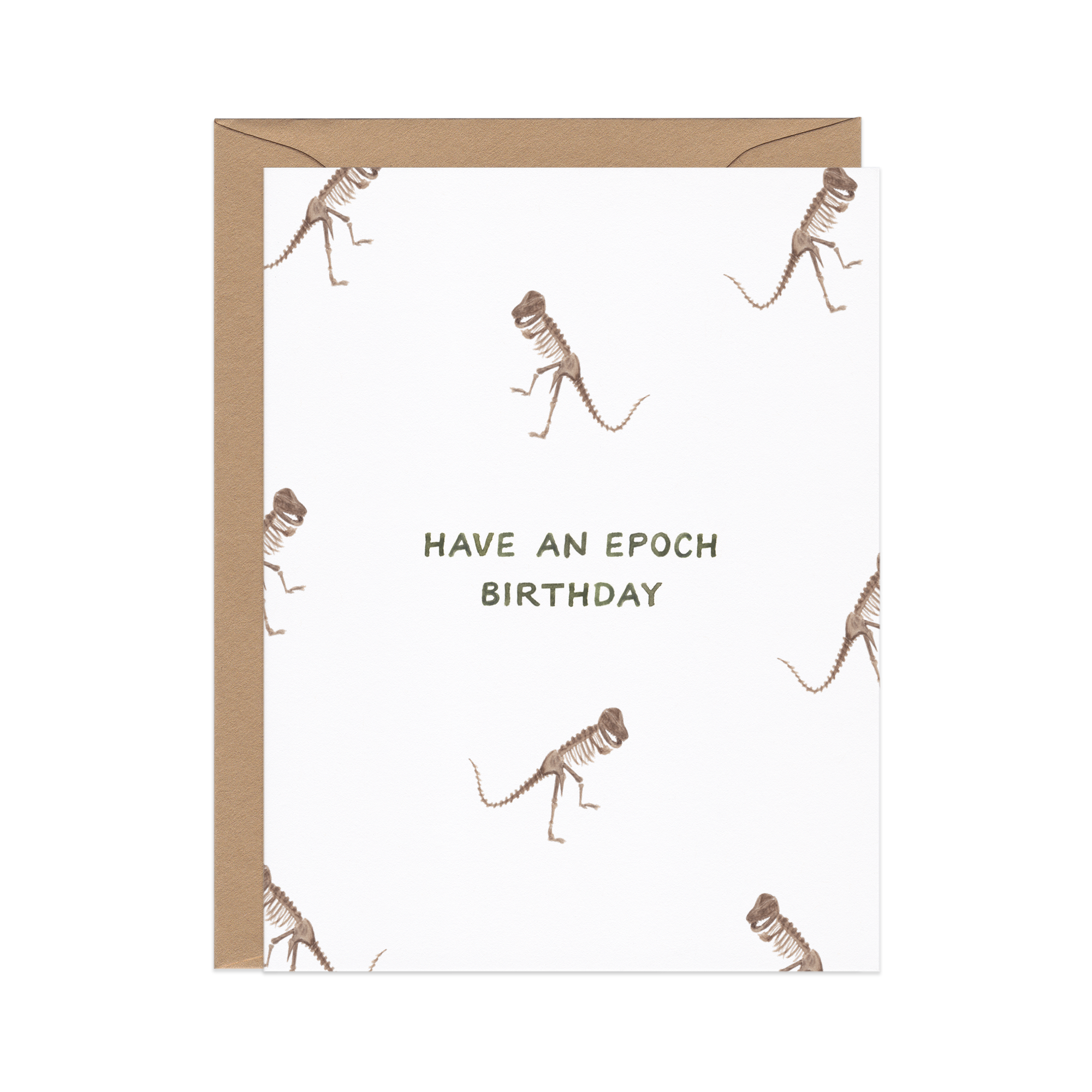 Dinosaur Fossils Epoch Birthday Card