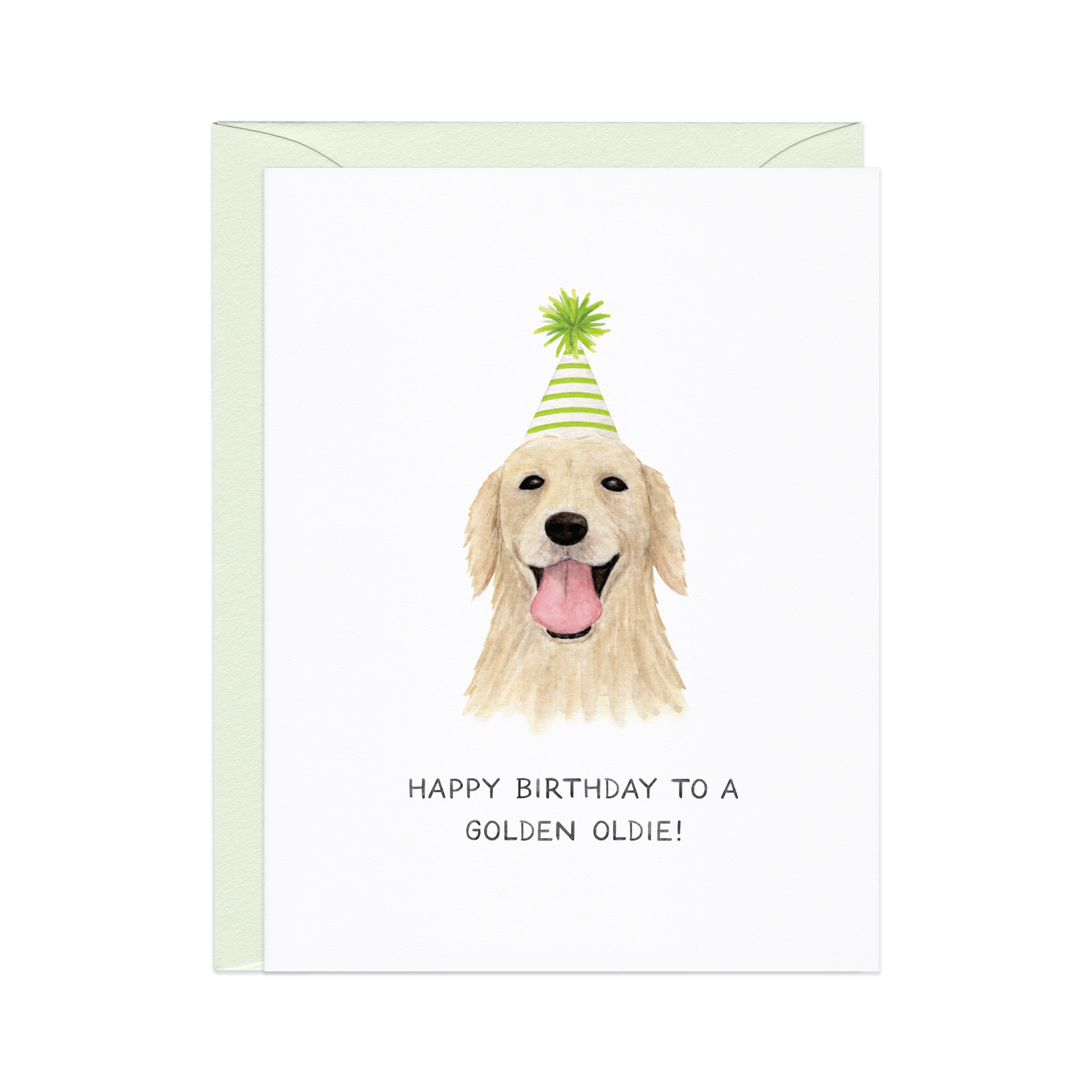 Golden Oldie Retriever Birthday Card