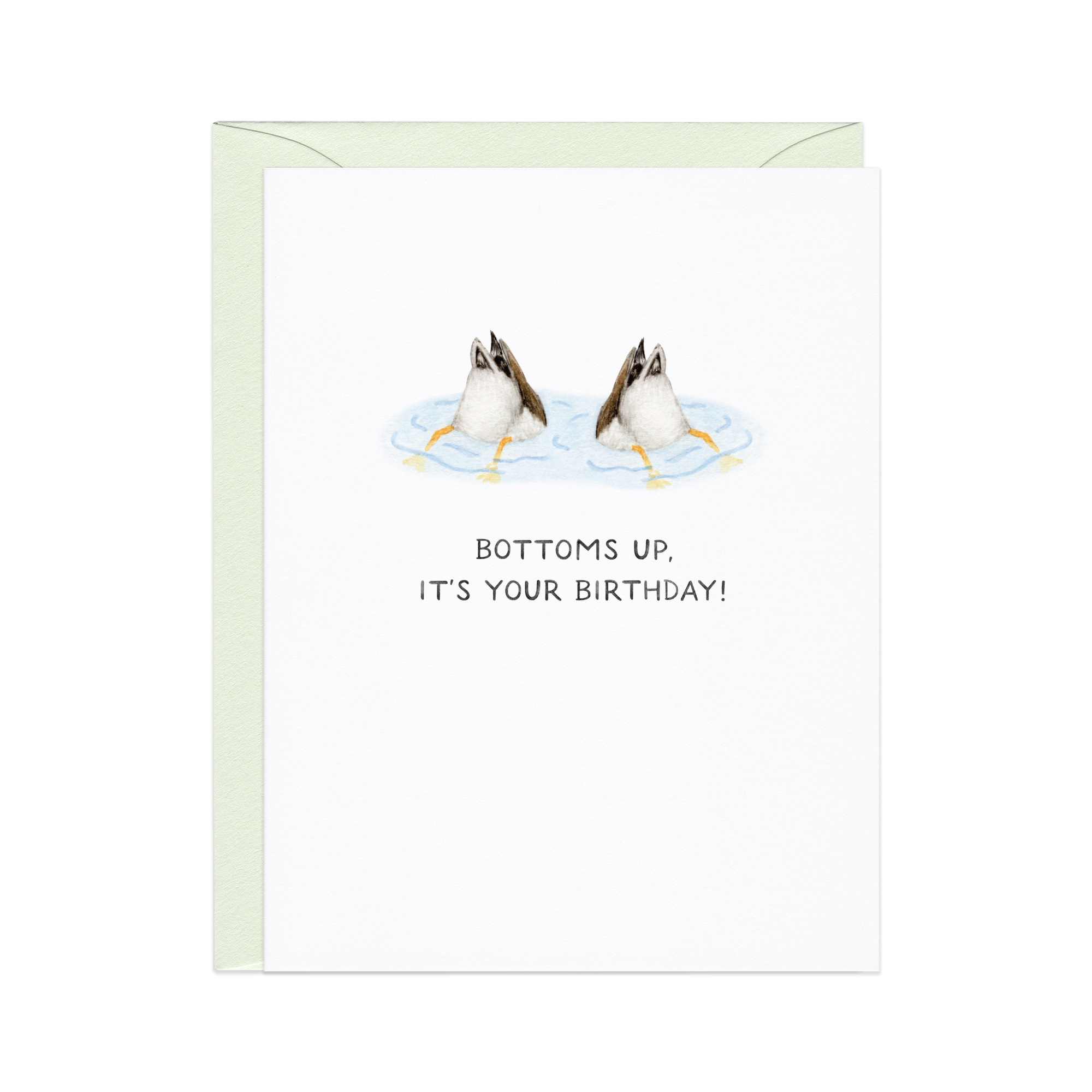 Bottoms Up Duck Butts Birthday Card