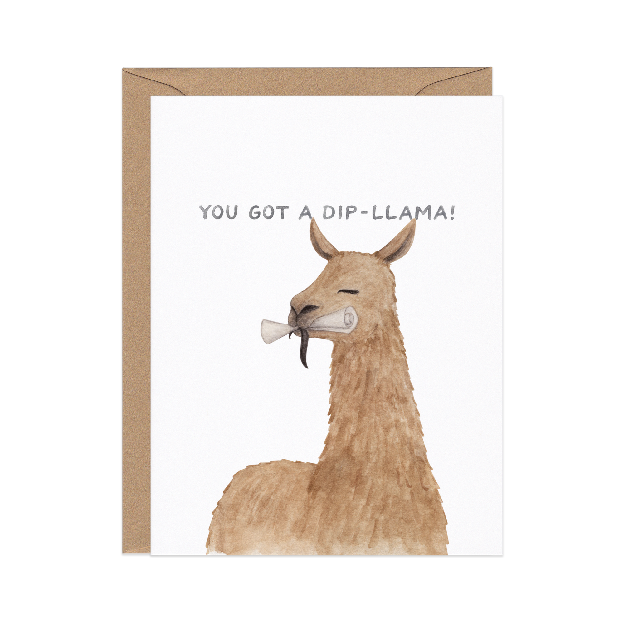 Diploma Llama Graduation Congrats Card