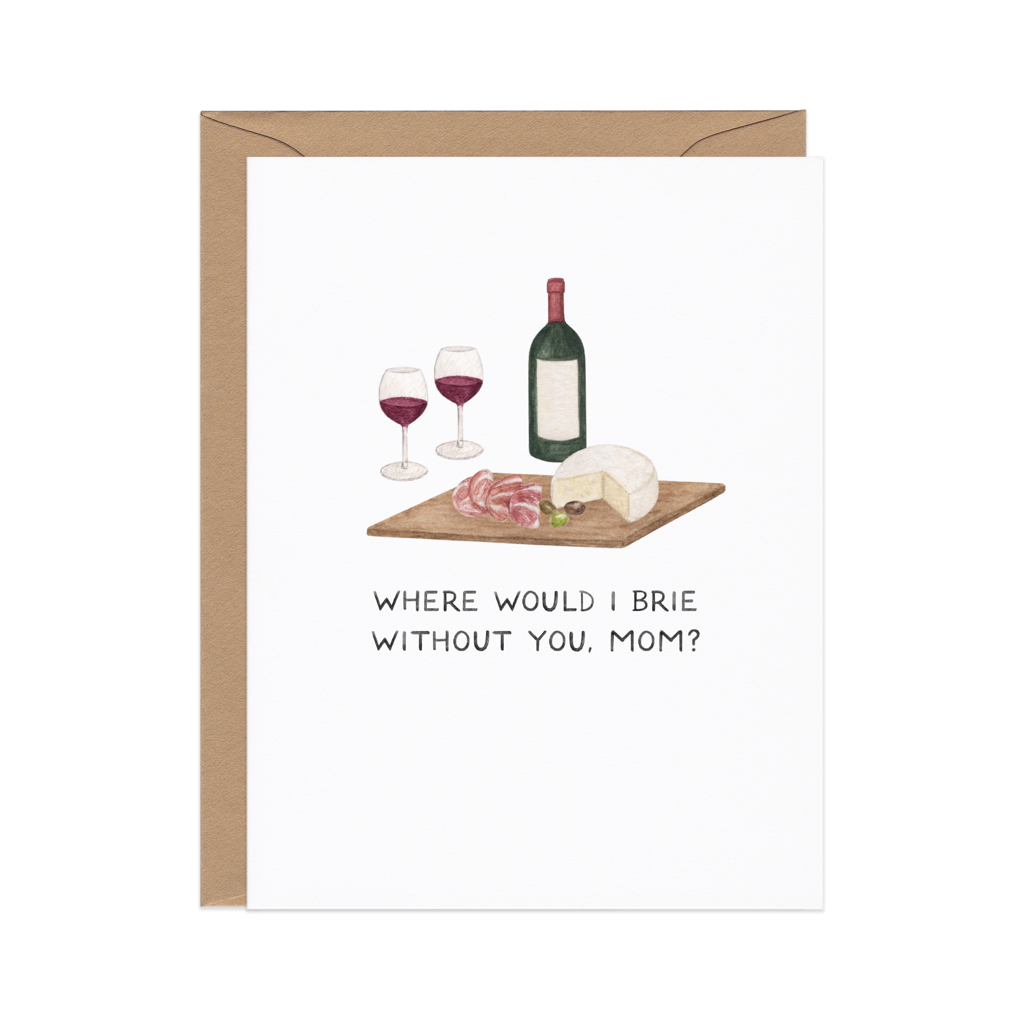 Where Would I Brie Without You Mother's Day Card