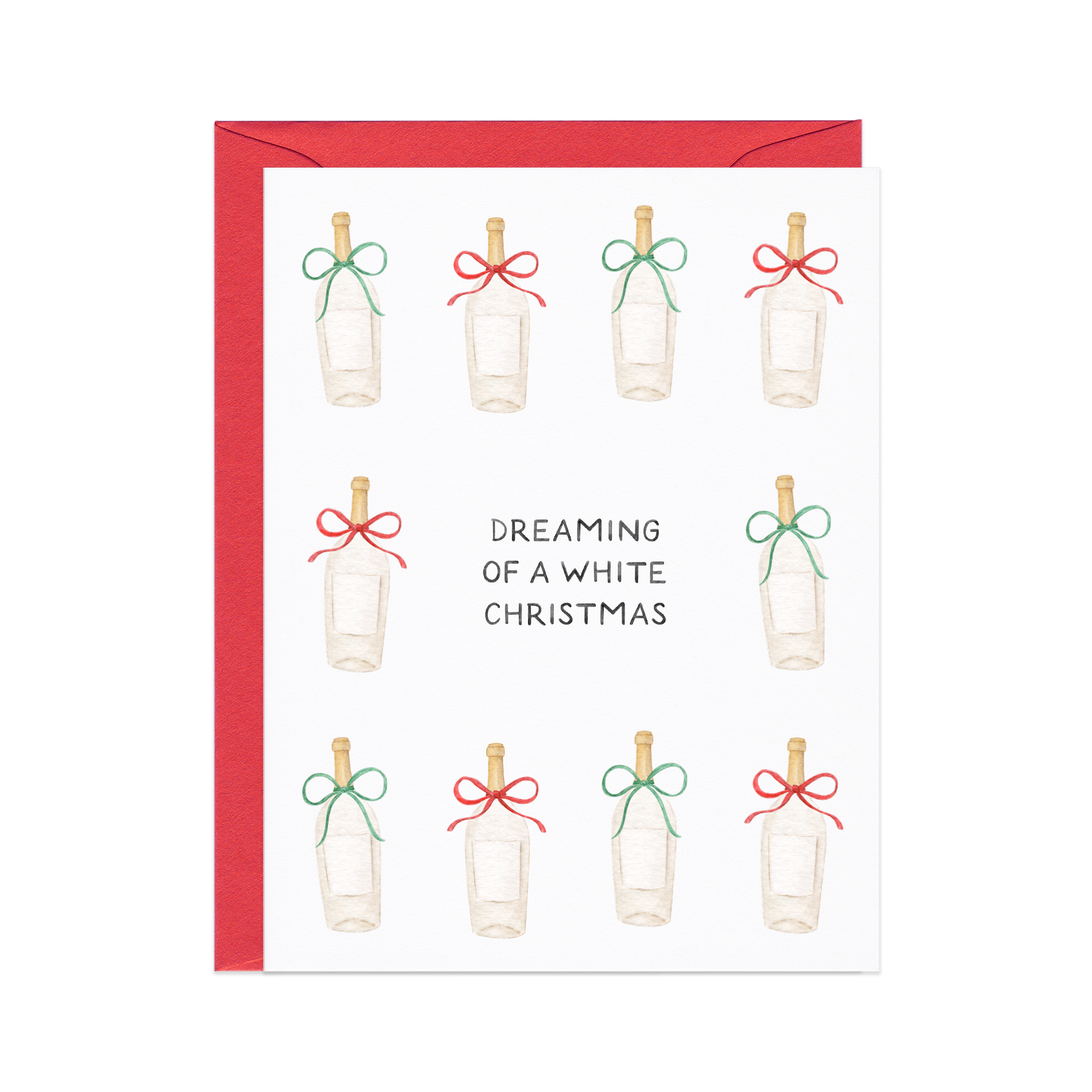 Dreaming Of A White (Wine) Christmas Card