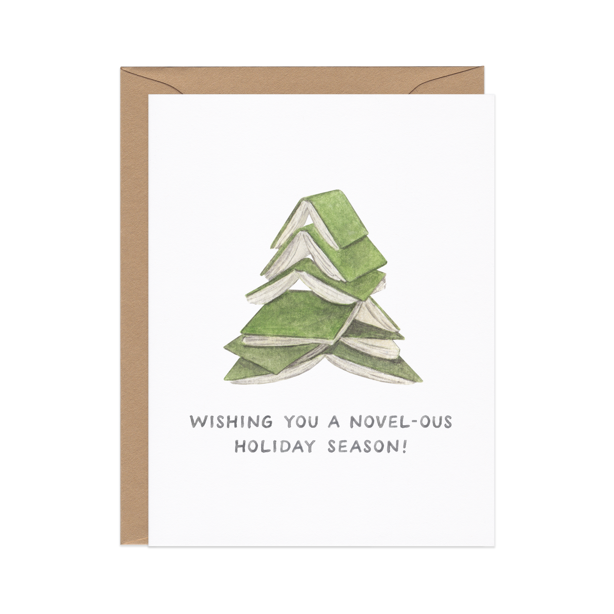 Novel-ous Book Tree Holiday Card