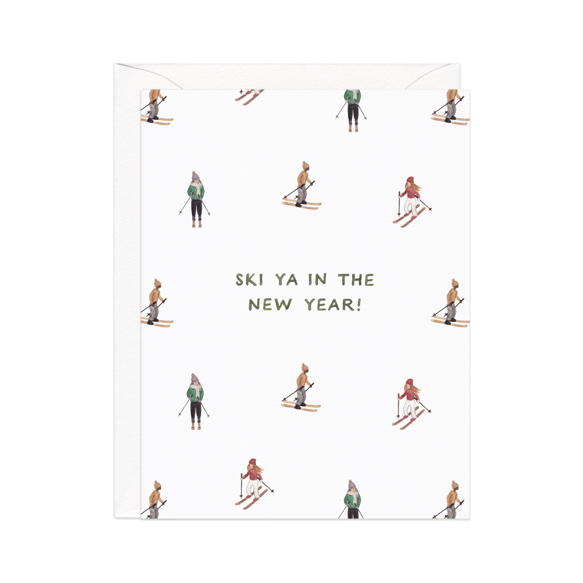 Ski Ya New Year's Holiday Card