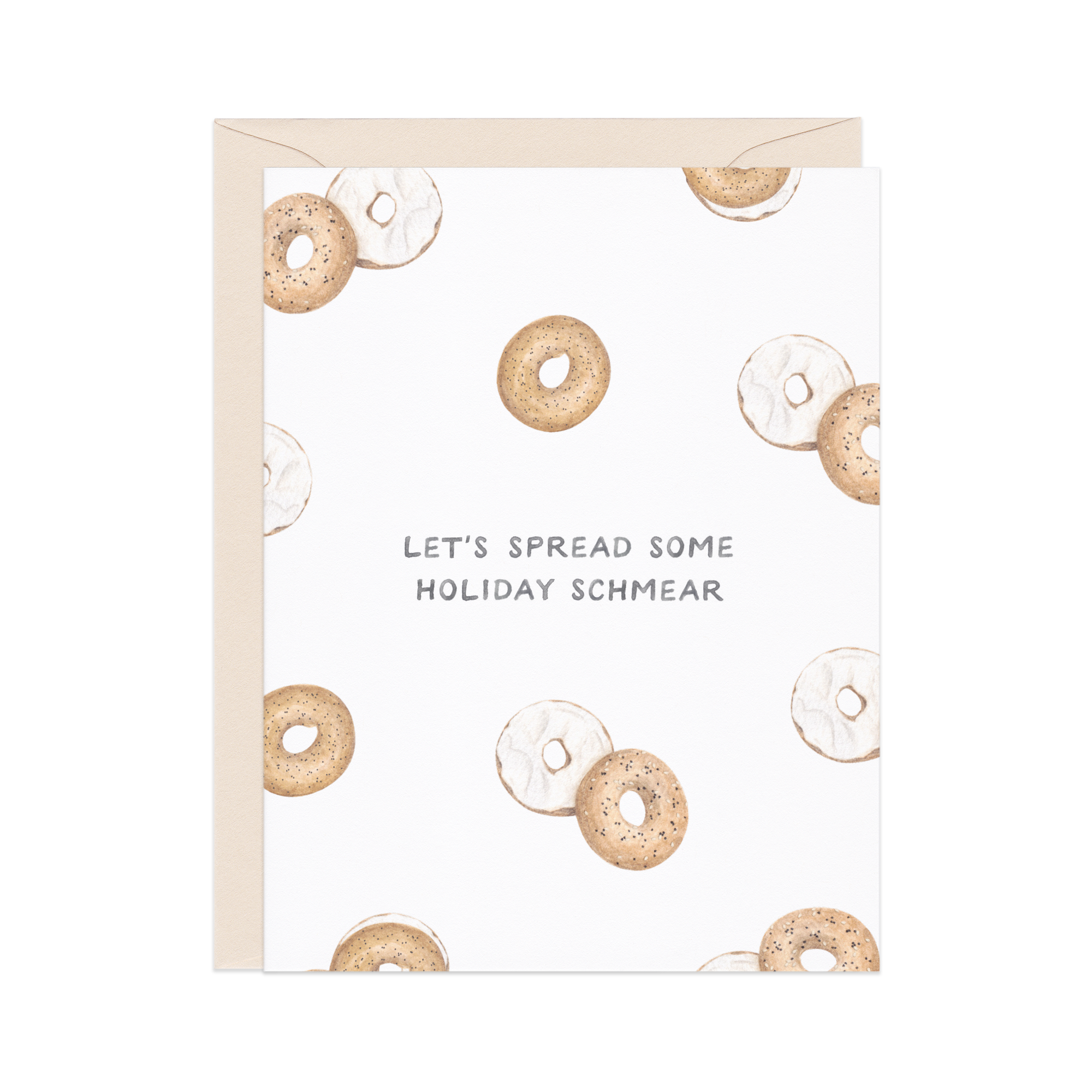 Holiday Schmear Bagel Hanukkah Card