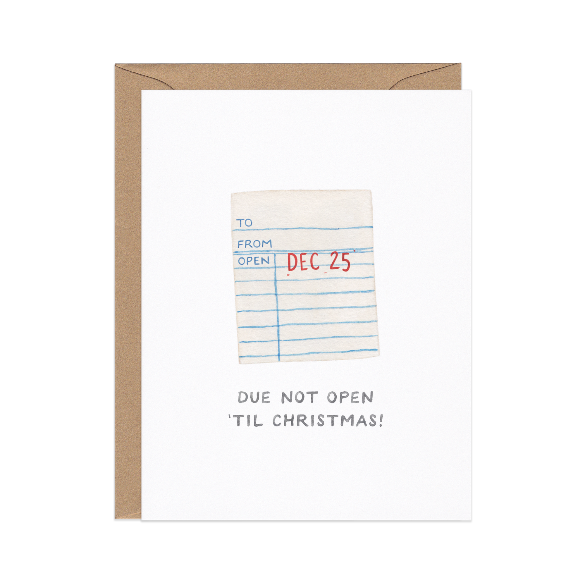 Due Not Open Library Holiday Card