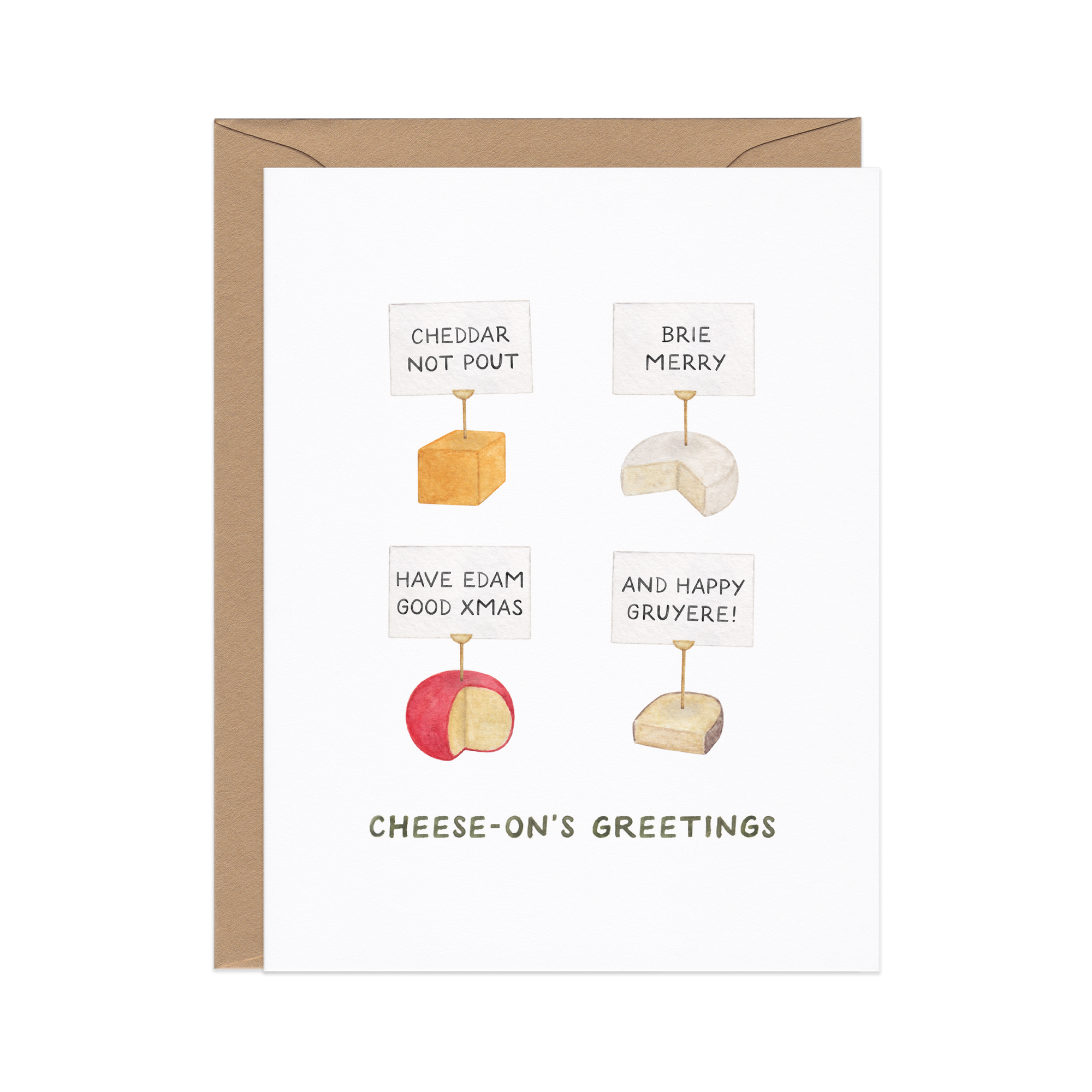 Cheese-on's Greetings Holiday Card