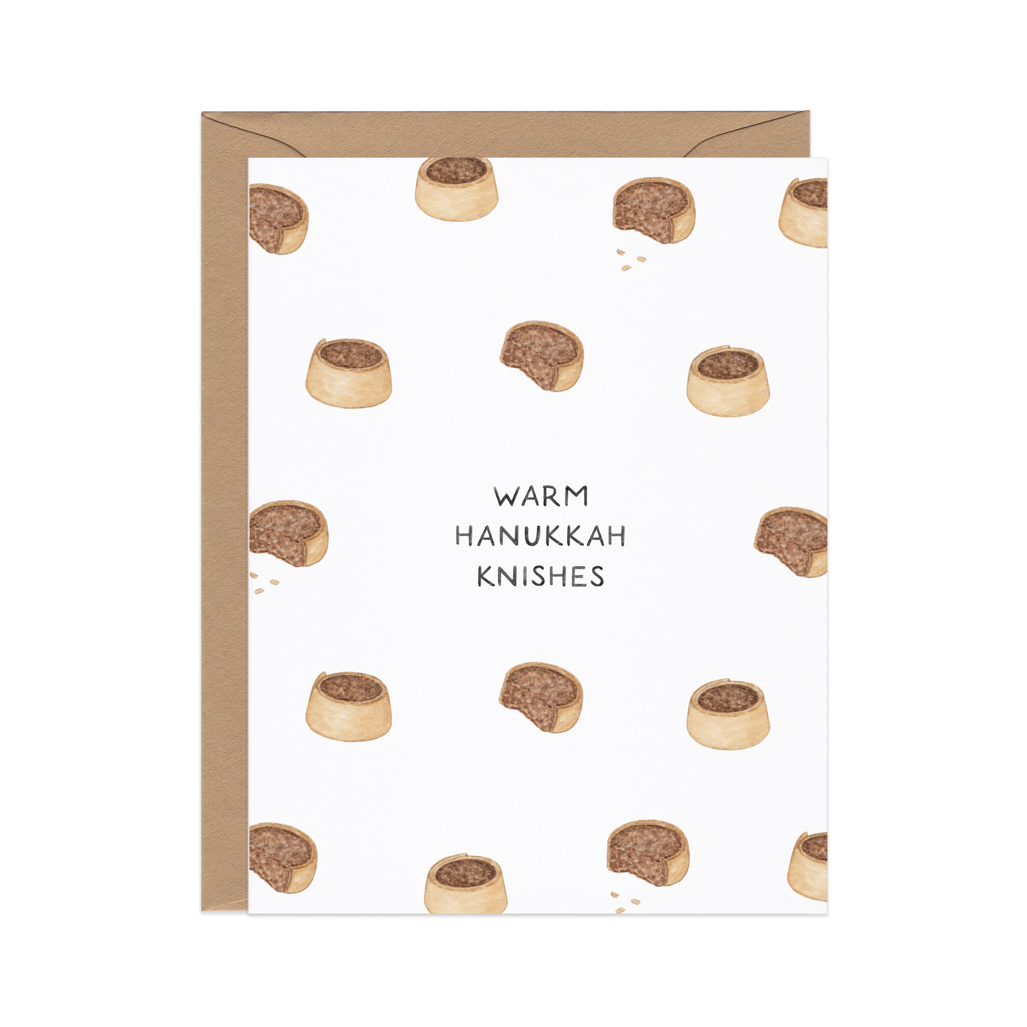Warm Wishes And Knishes Hanukkah Card