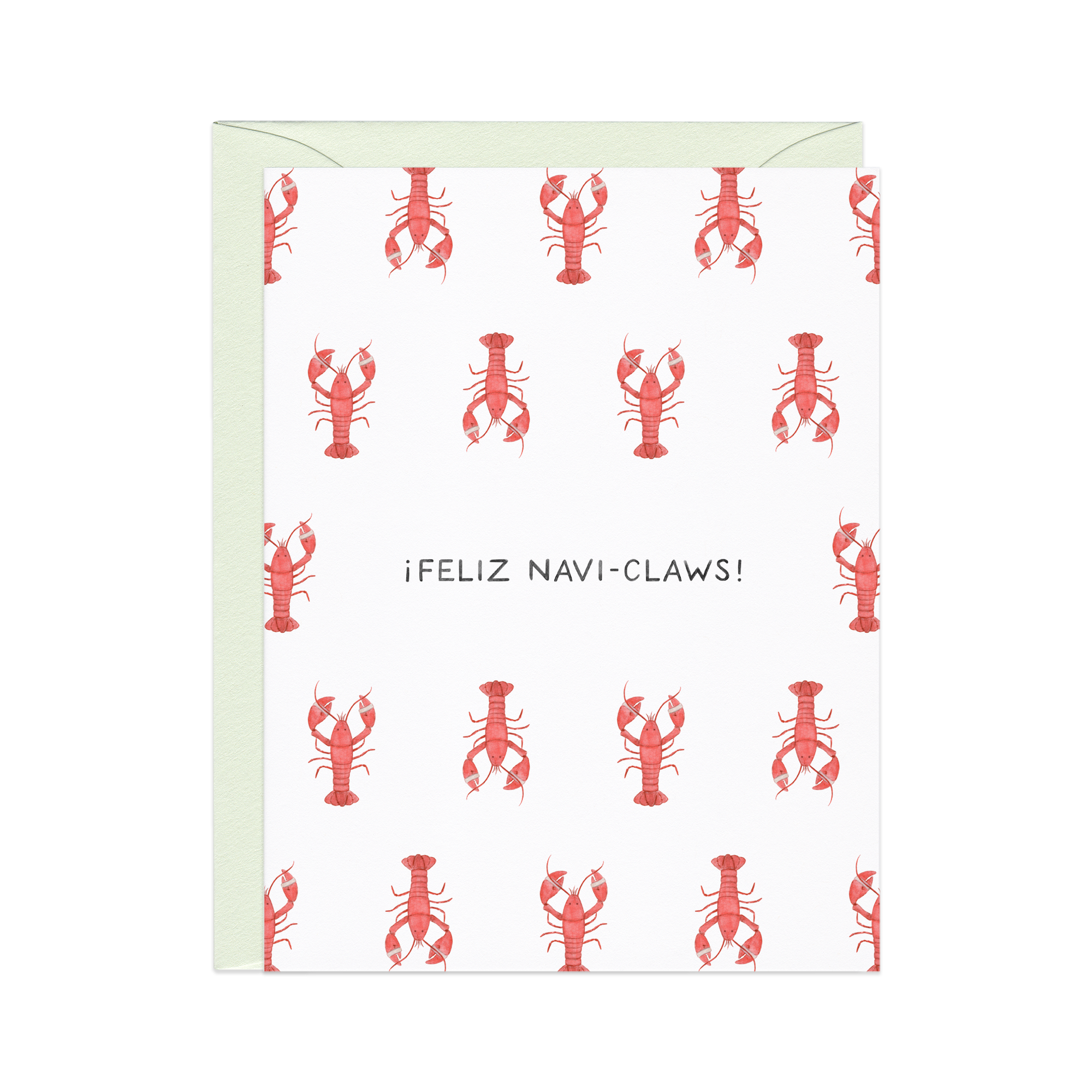 Feliz Navi-claws Lobster Christmas Card