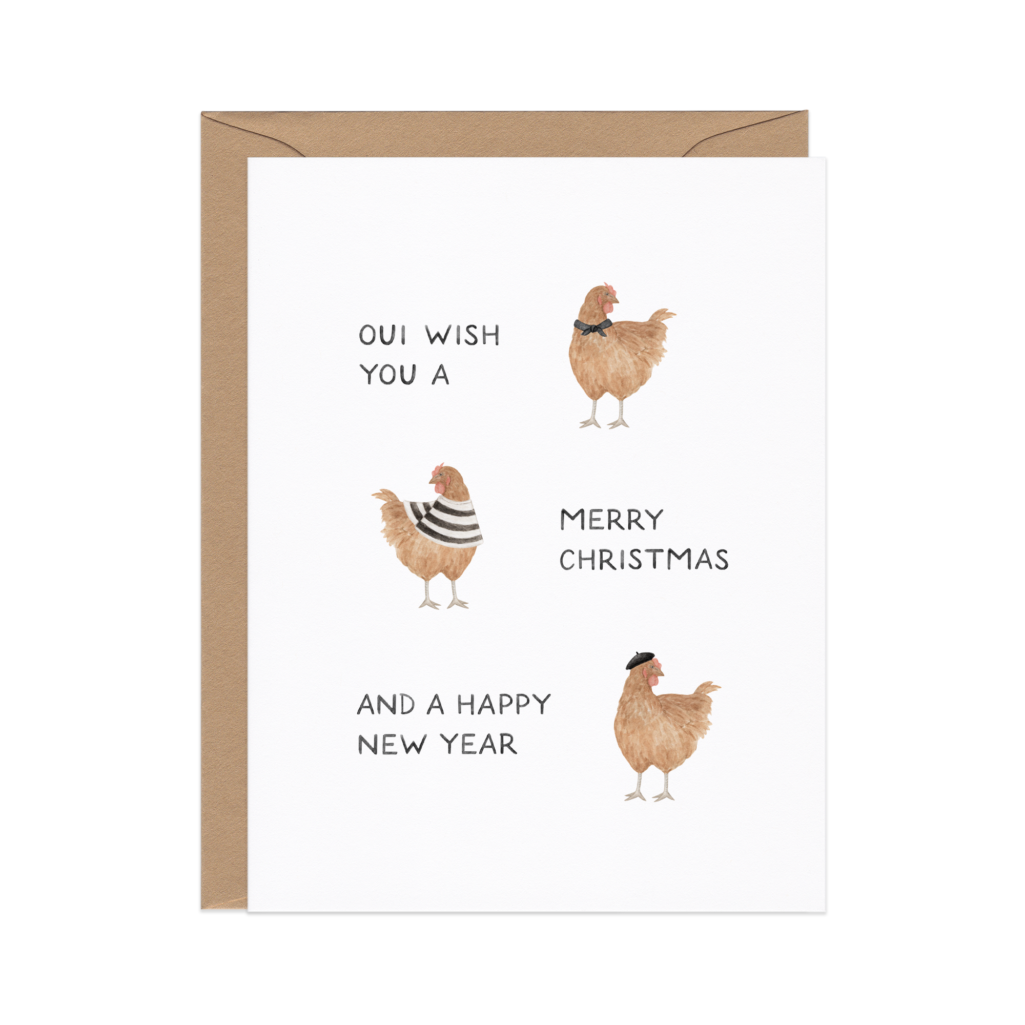 Three French Hens Christmas / New Year's Card