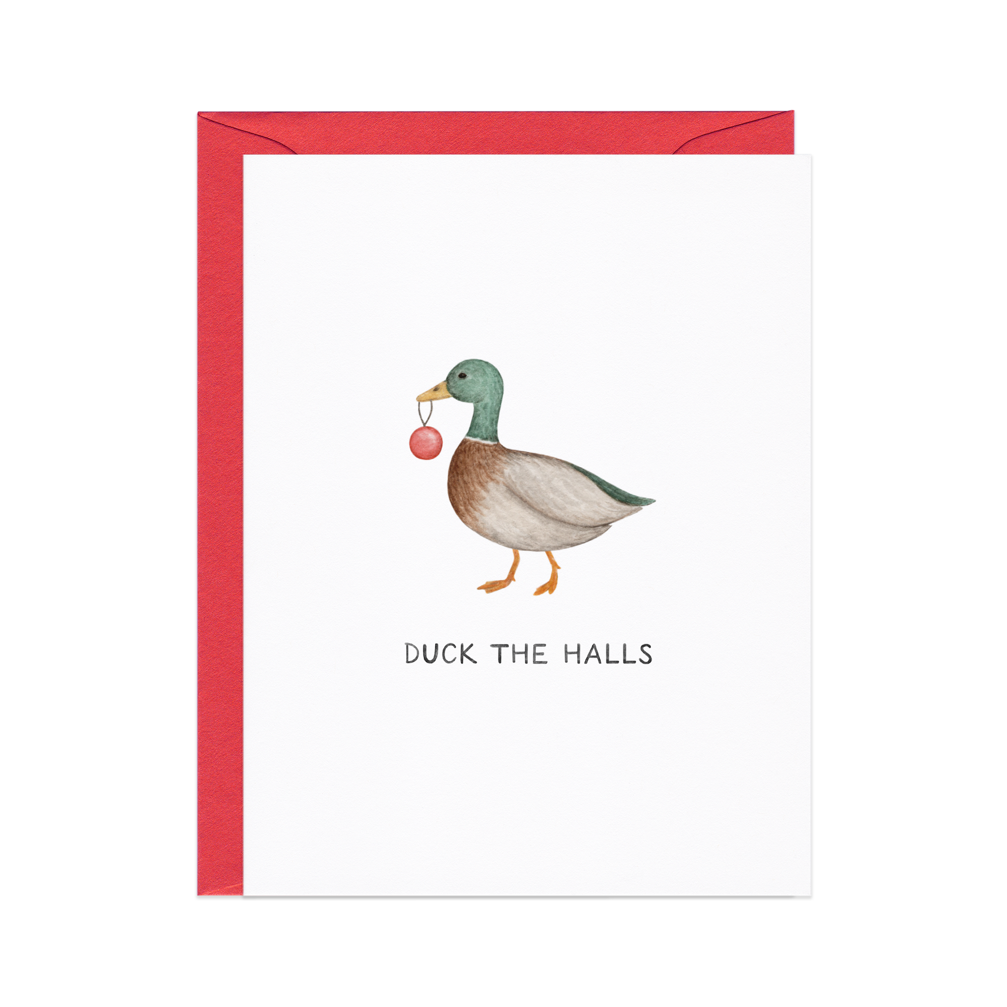 Duck The Halls Bird Lovers Christmas Card