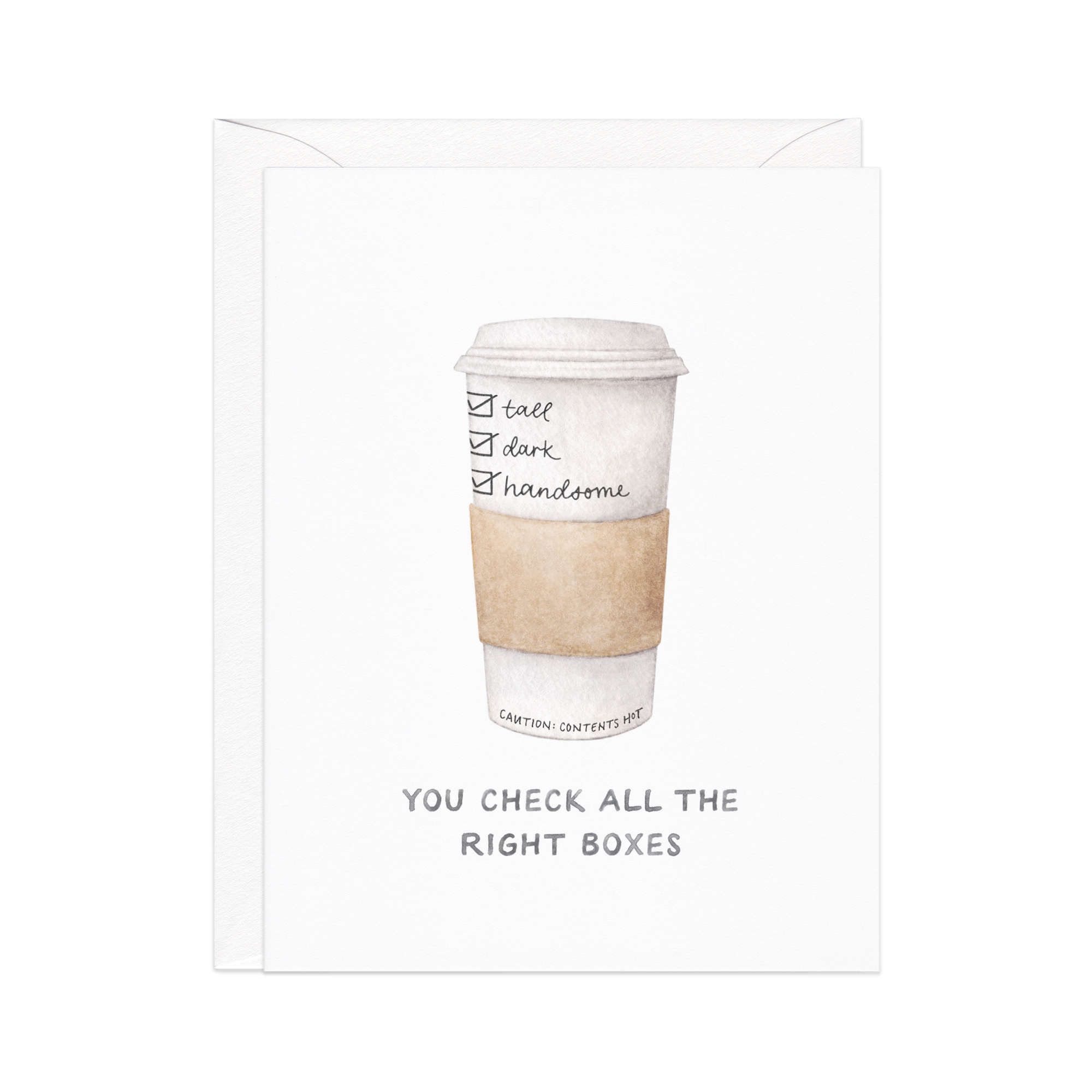 Tall Dark + Handsome Coffee Love Card