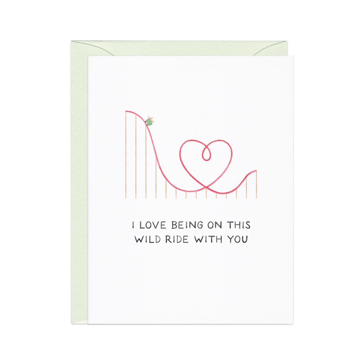 Wild Ride Rollercoaster Love Card