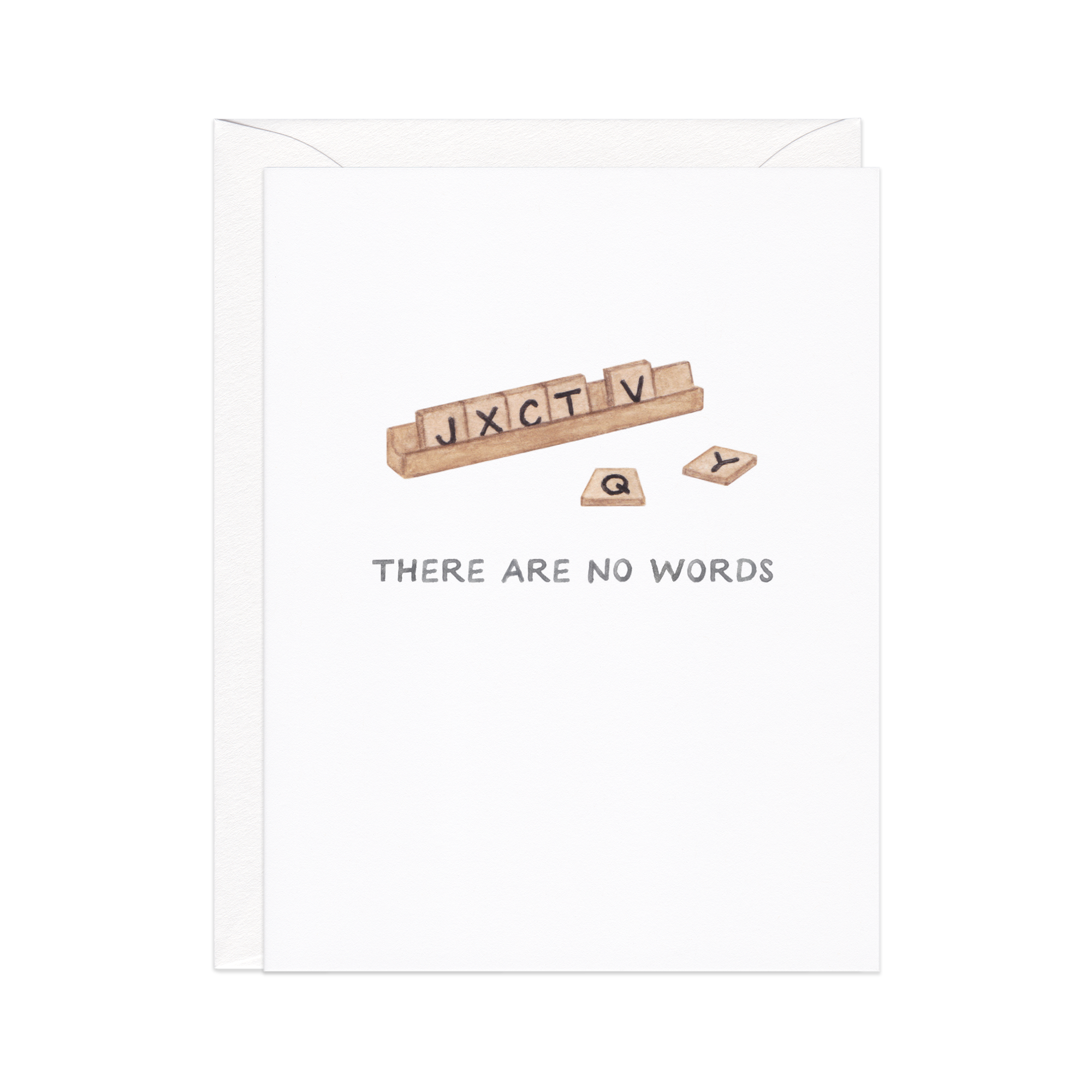 No Words Scrabble Sympathy / Support Card