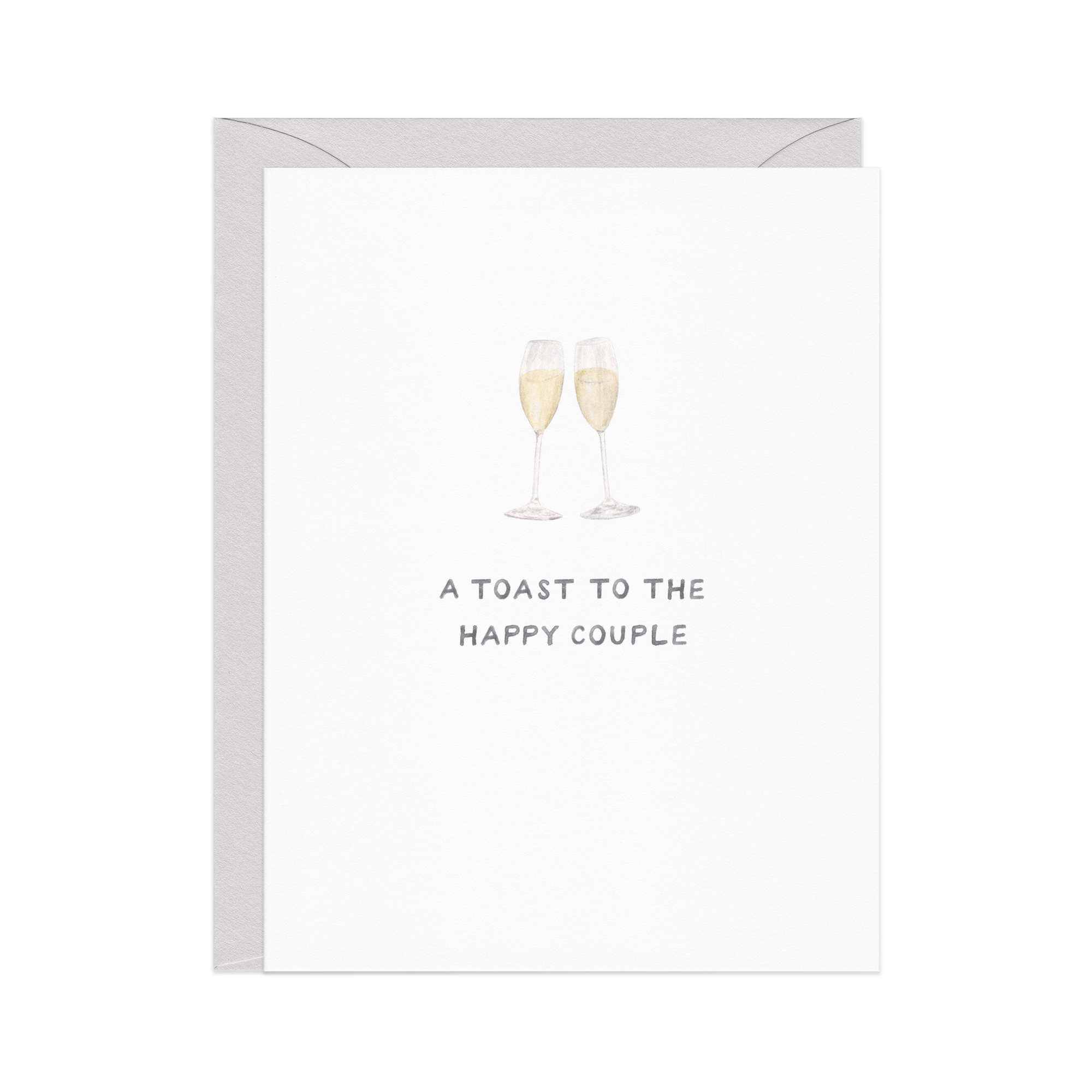 Champagne Toast Wedding Congrats Card