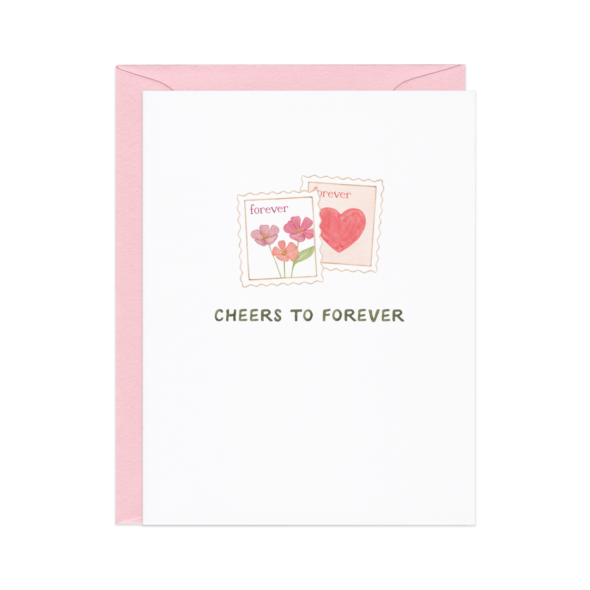 Cheers To Forever Wedding Congrats Card
