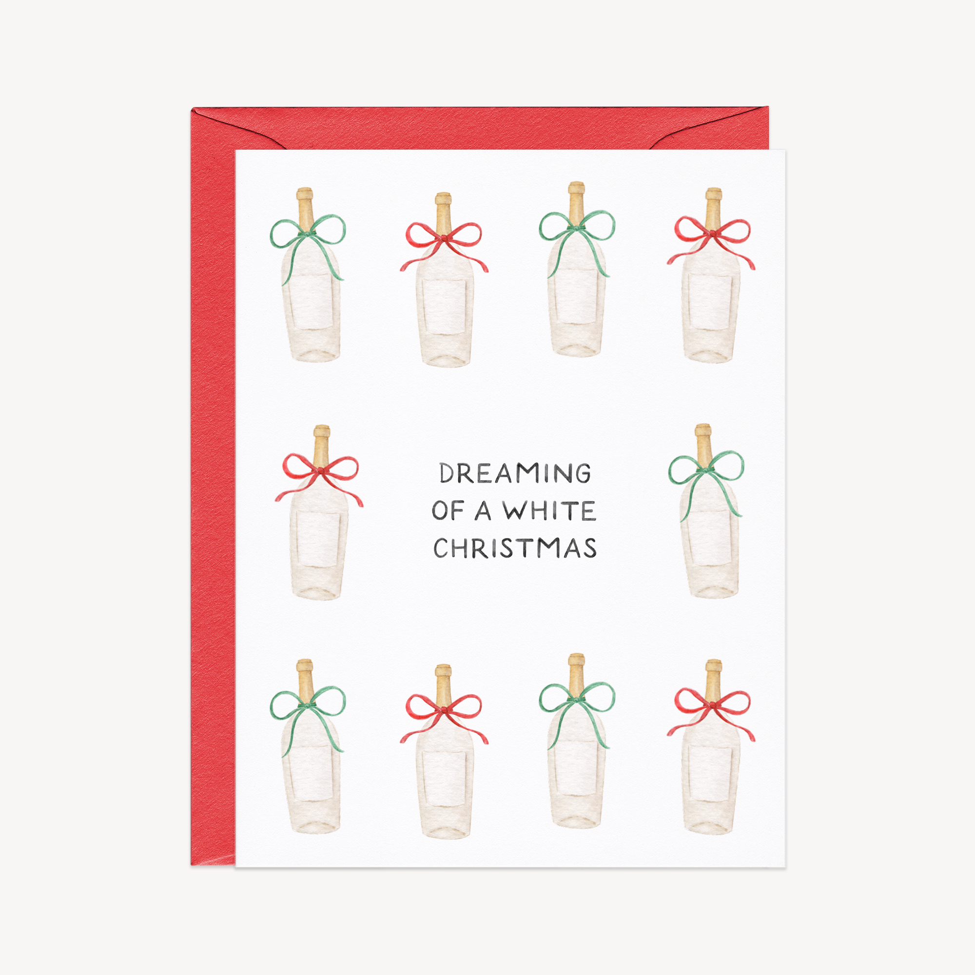 Dreaming Of A White (Wine) Christmas Card