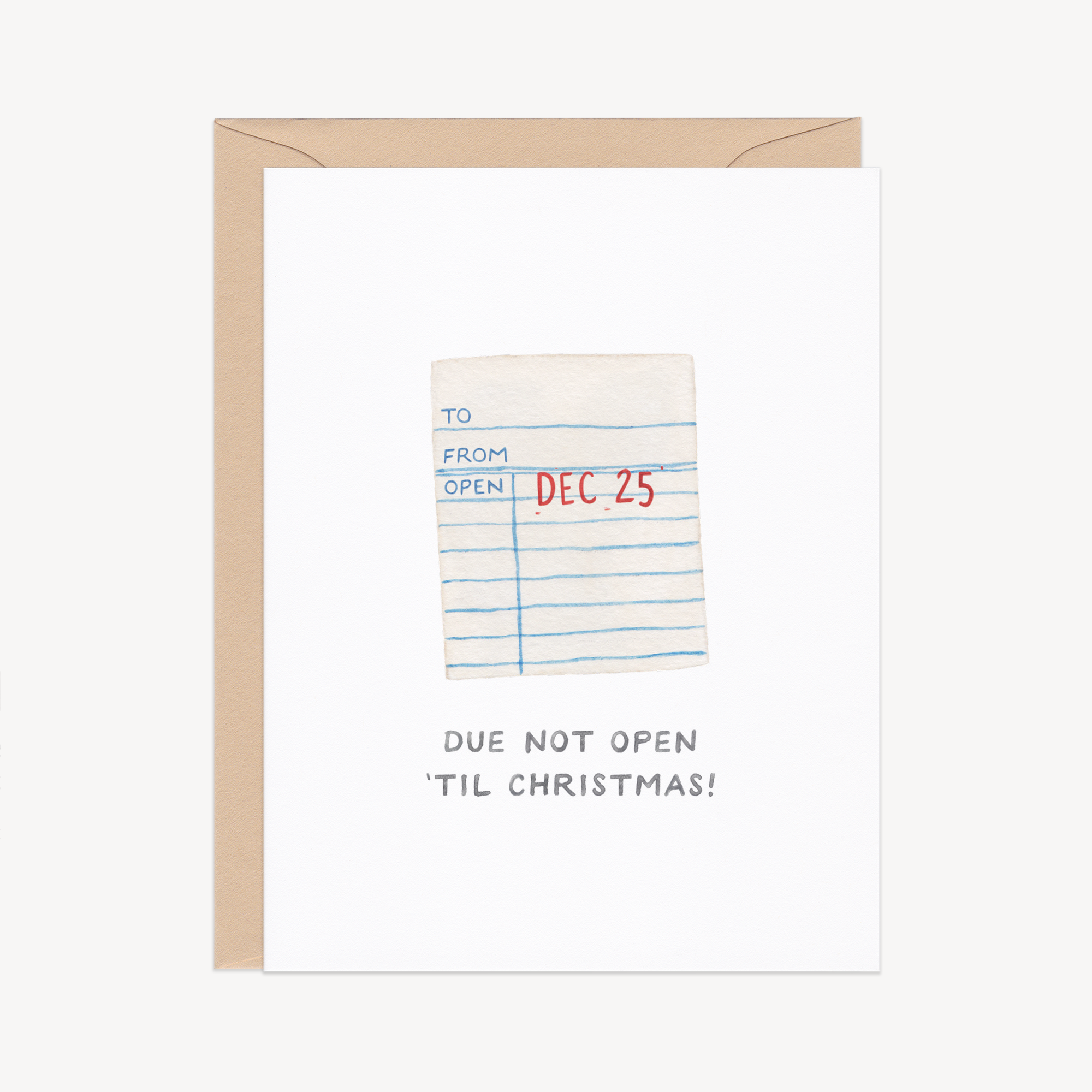 Due Not Open Library Holiday Card