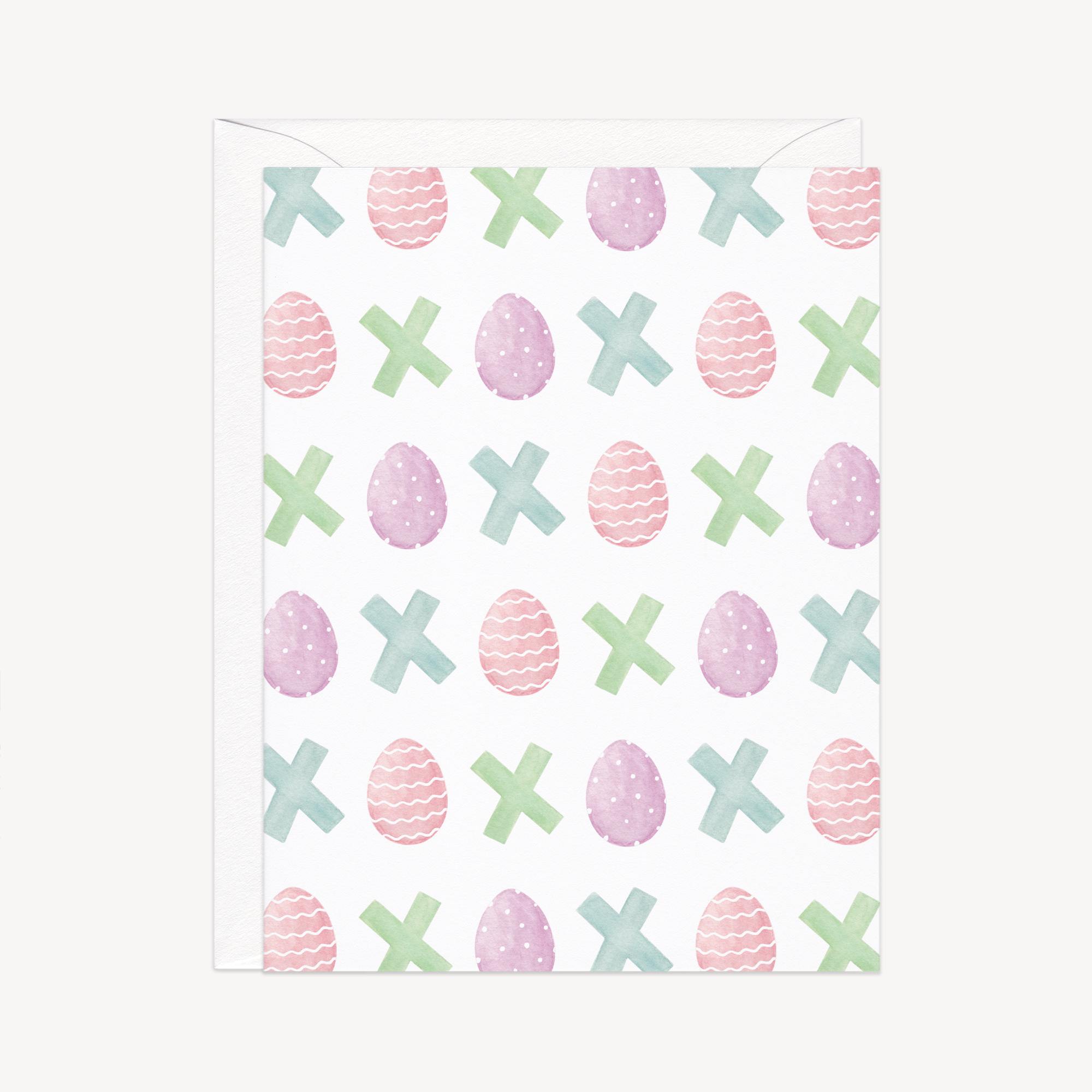 XOXO Pastel Eggs Easter Card