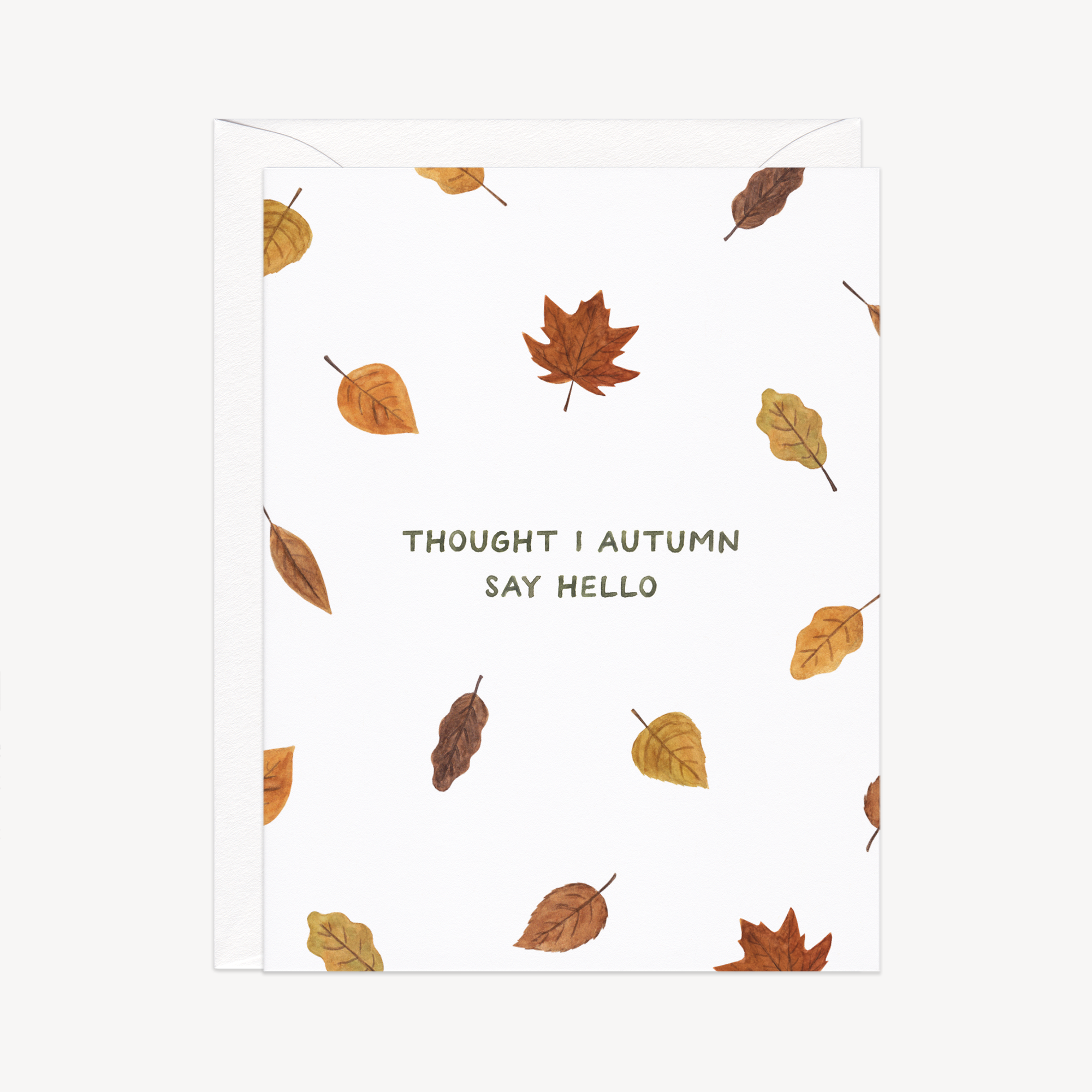 Autumn Leaves Hello Fall Card