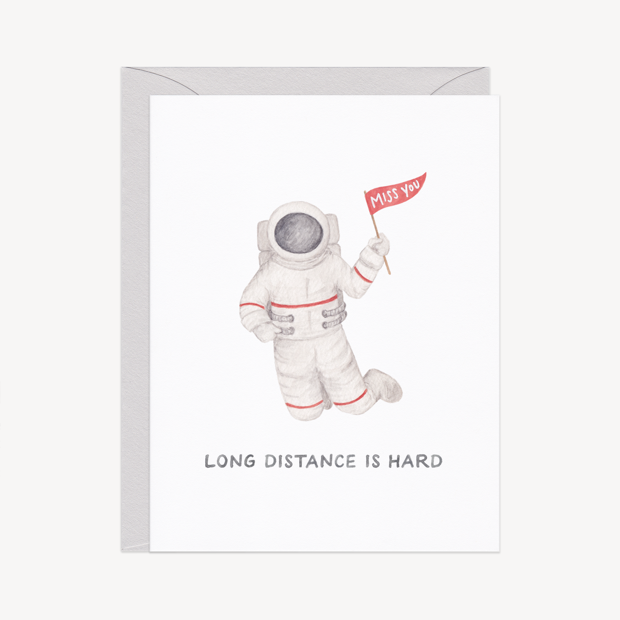 Long Distance Astronaut Love Card