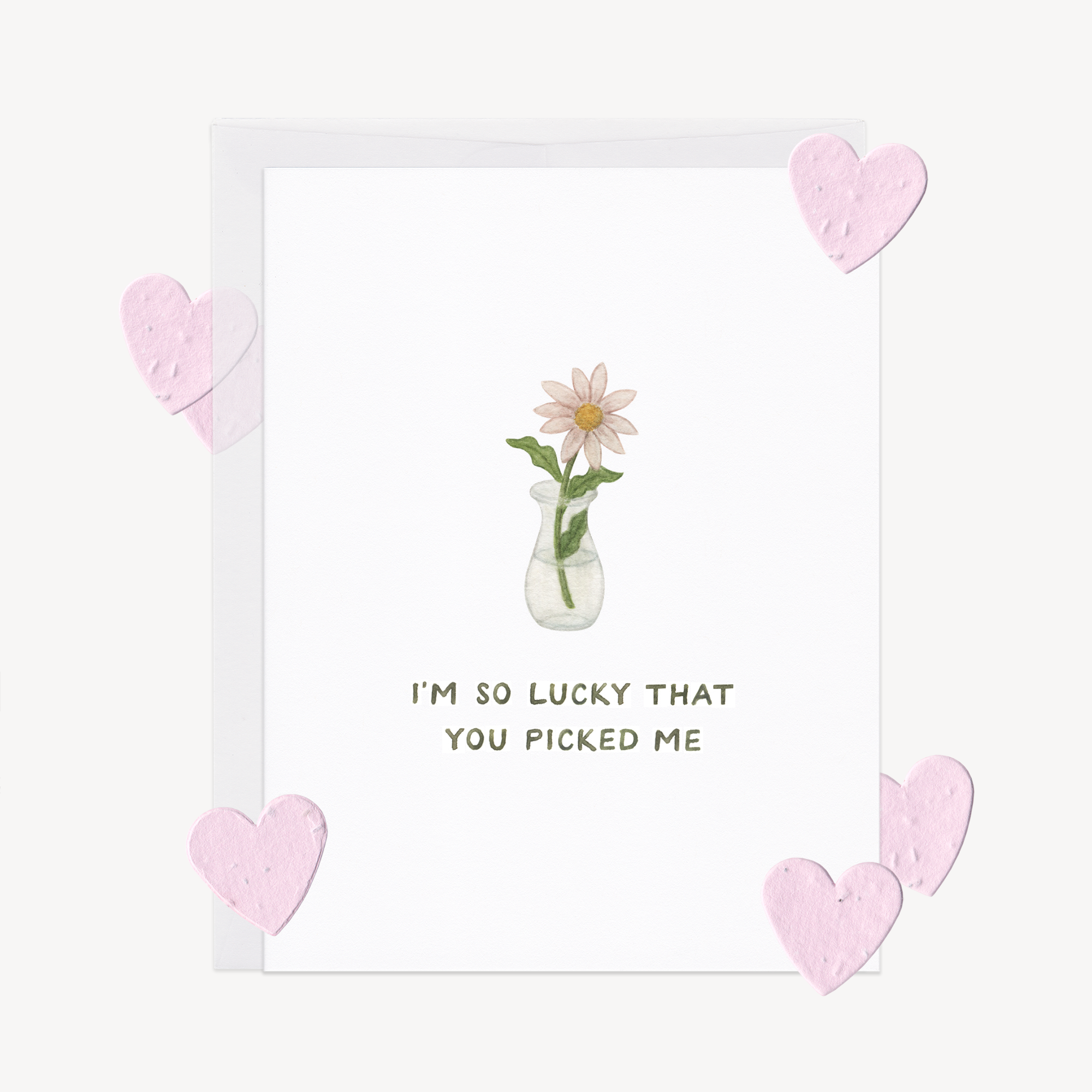 You Picked Me Love Card w/ Plantable Confetti