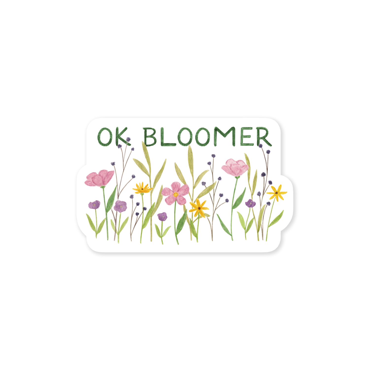 Ok Bloomer Feminist Plant Sticker