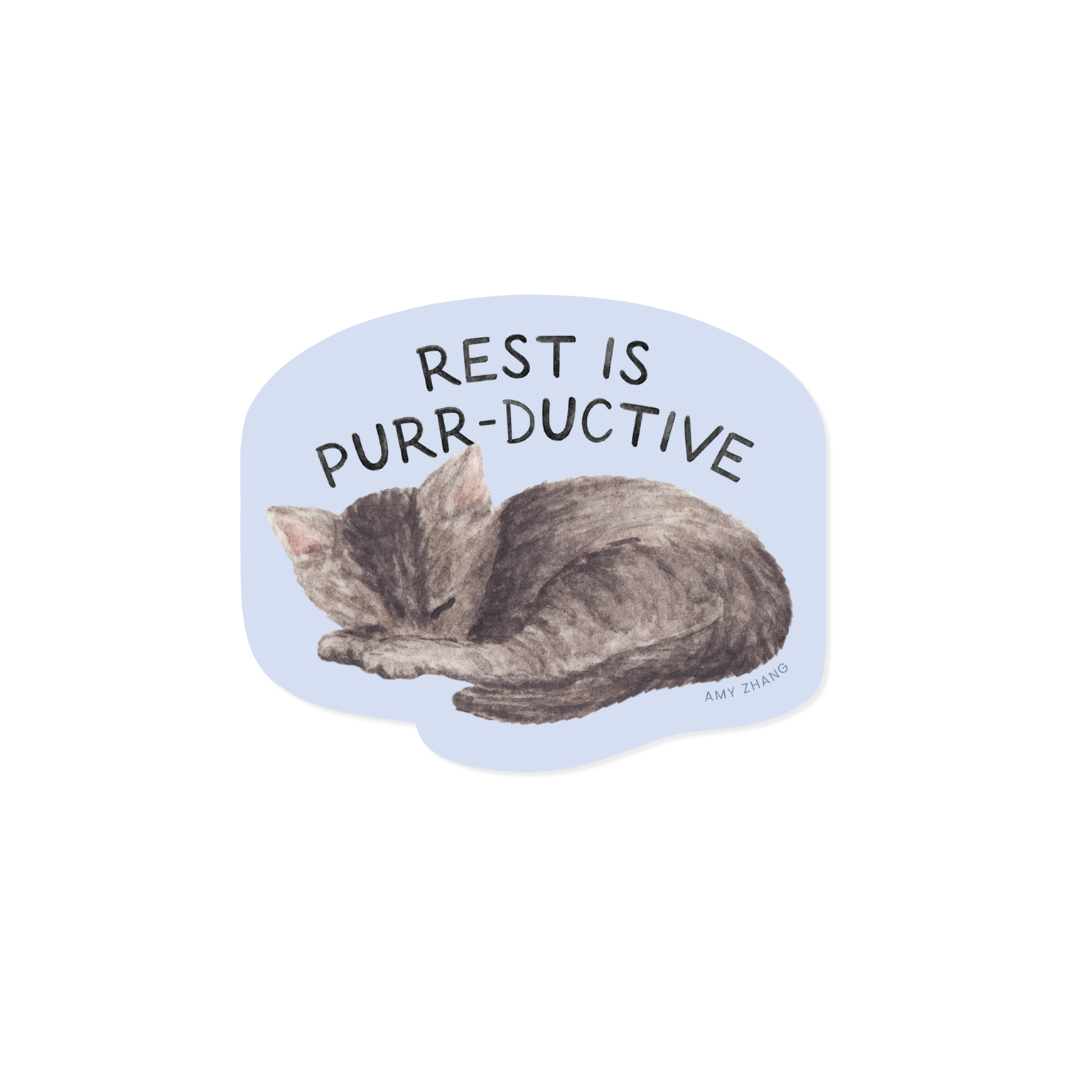 Rest Is Productive Cat Sticker