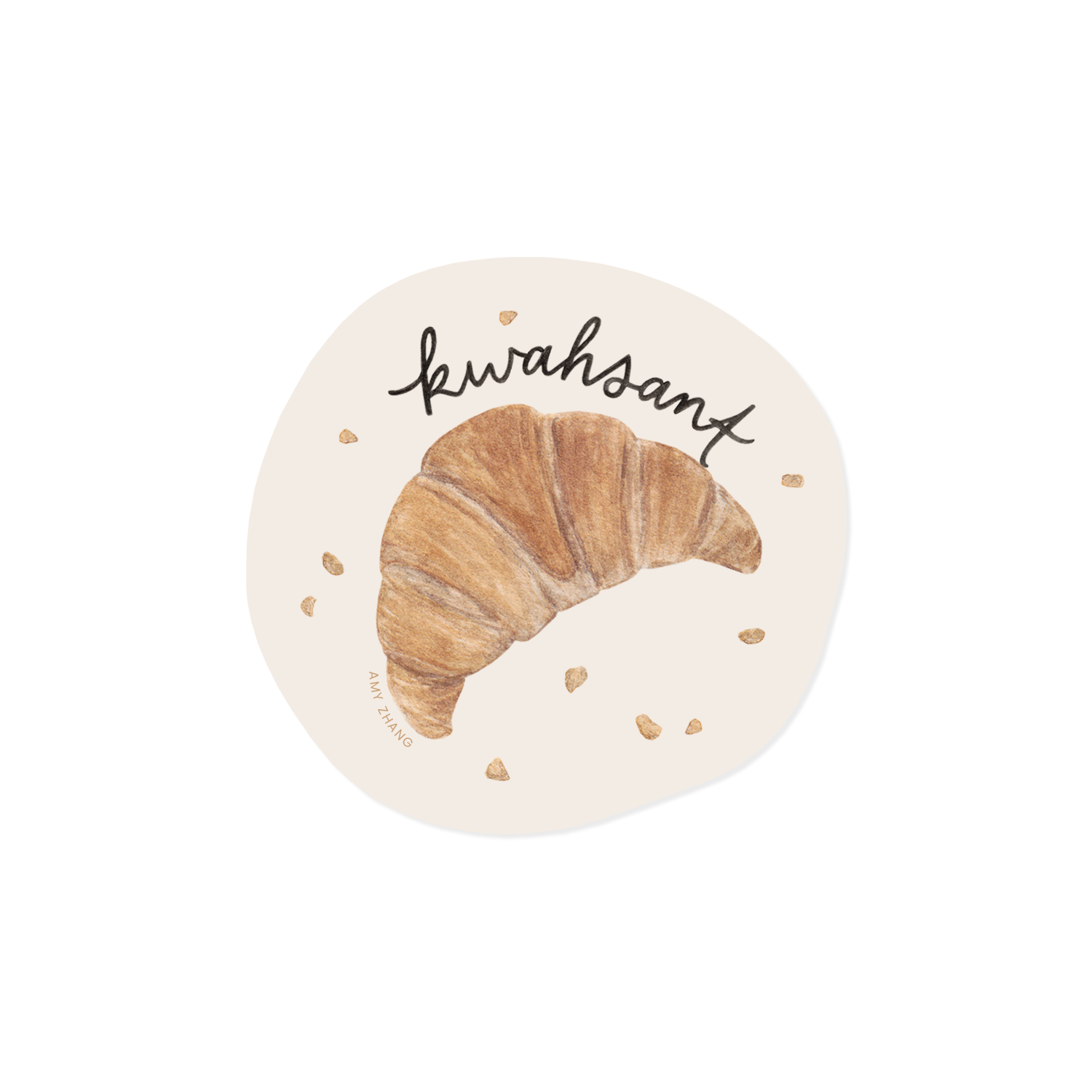 Kwah-sant Croissant Sticker