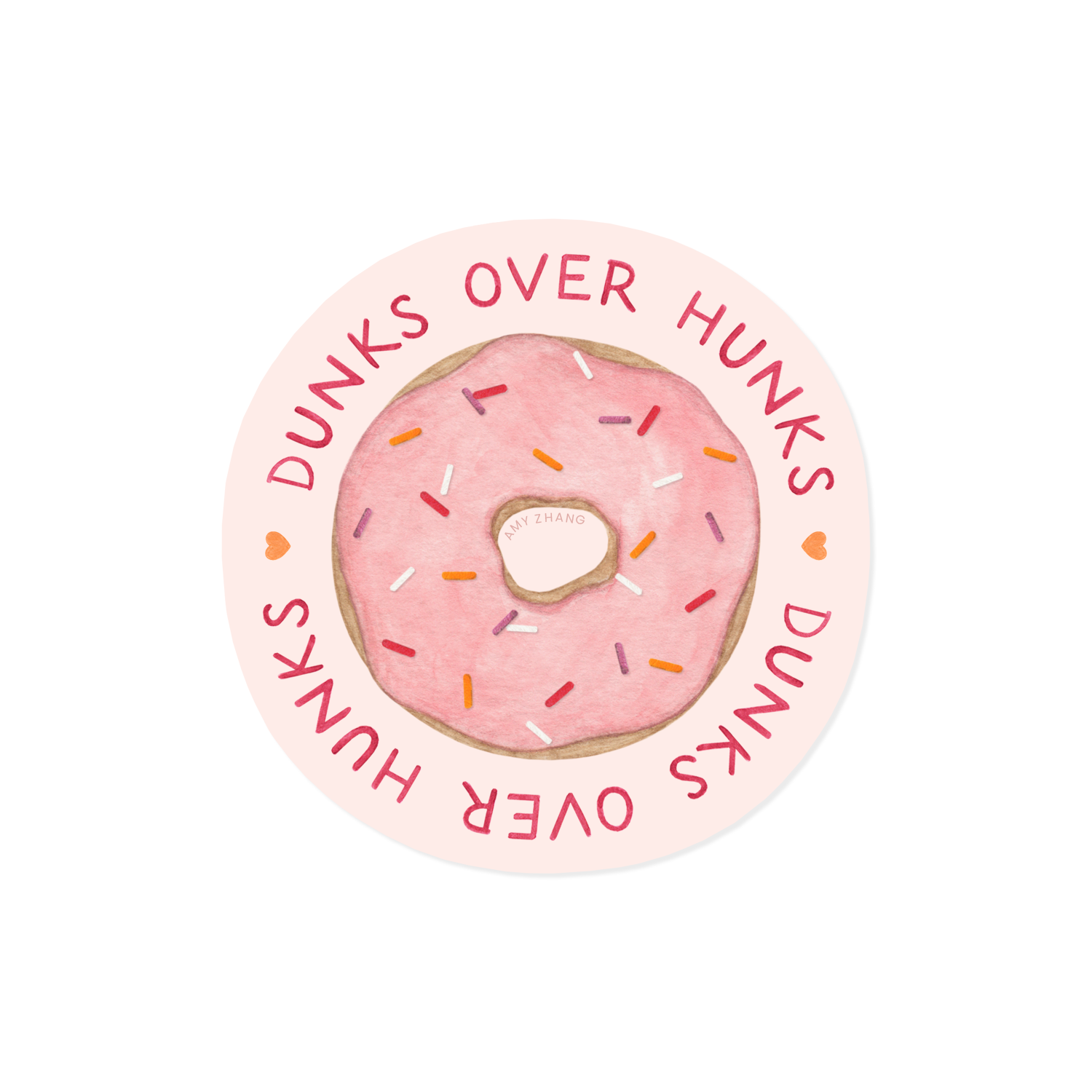 Dunks Over Hunks Donut Sticker