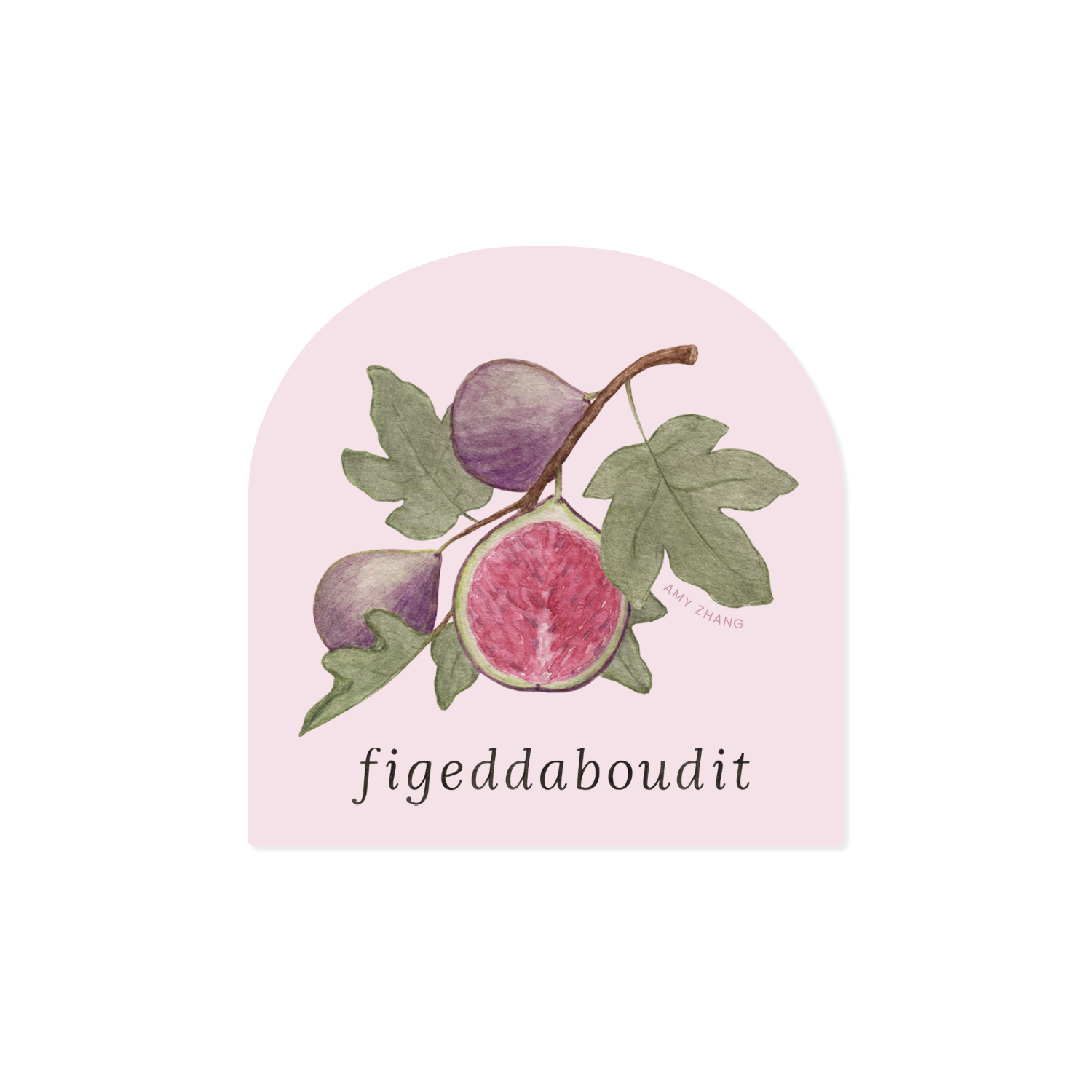 Fuhgeddaboudit New York Fig Sticker