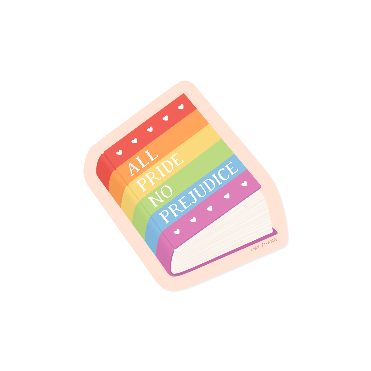 All Pride No Prejudice LGBTQ+ Sticker