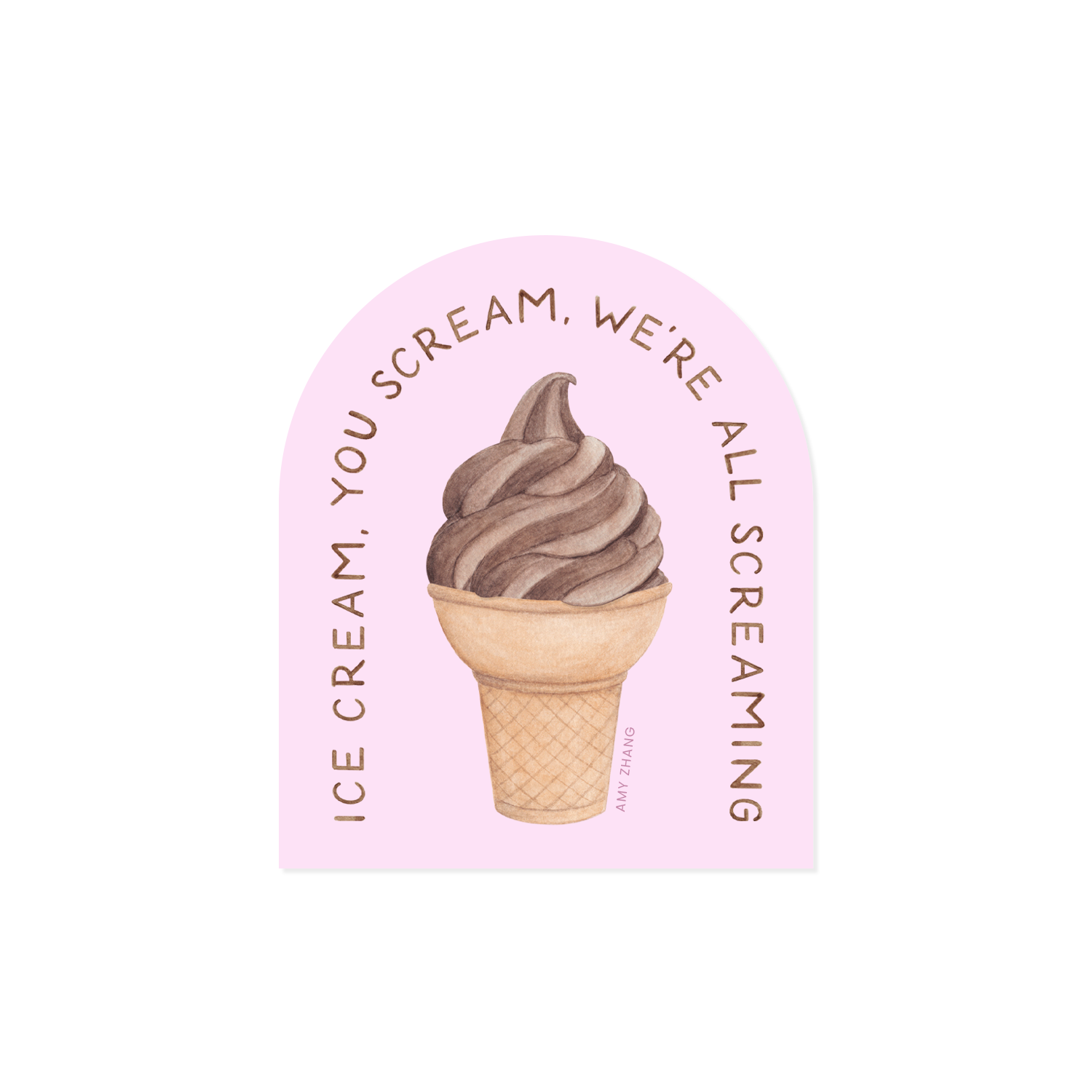 We're All Screaming Soft Serve Ice Cream Sticker