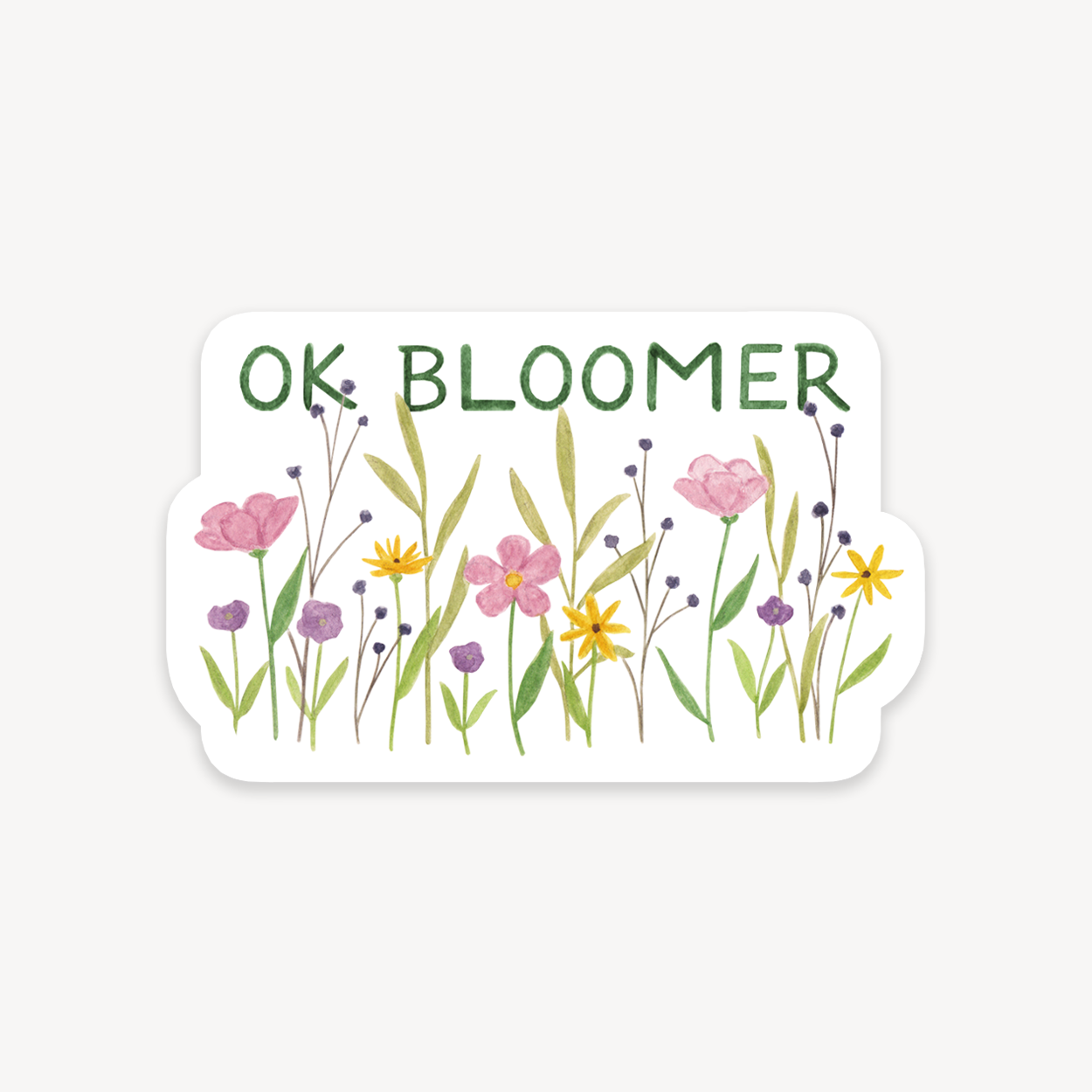Ok Bloomer Feminist Plant Sticker