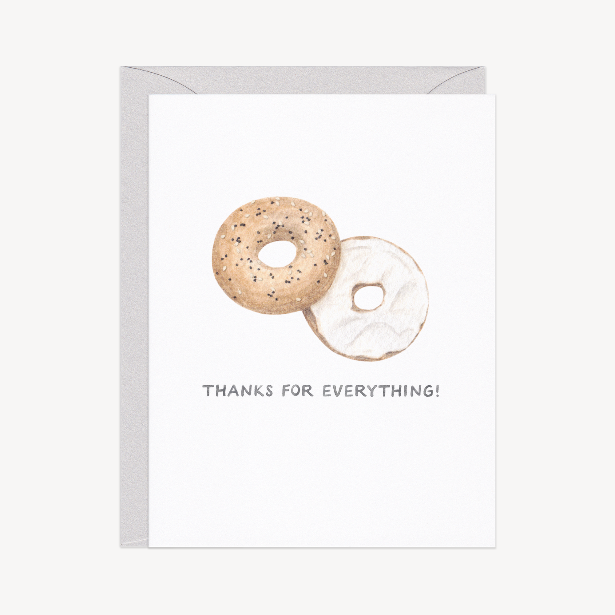 Everything Bagel Thank You Card