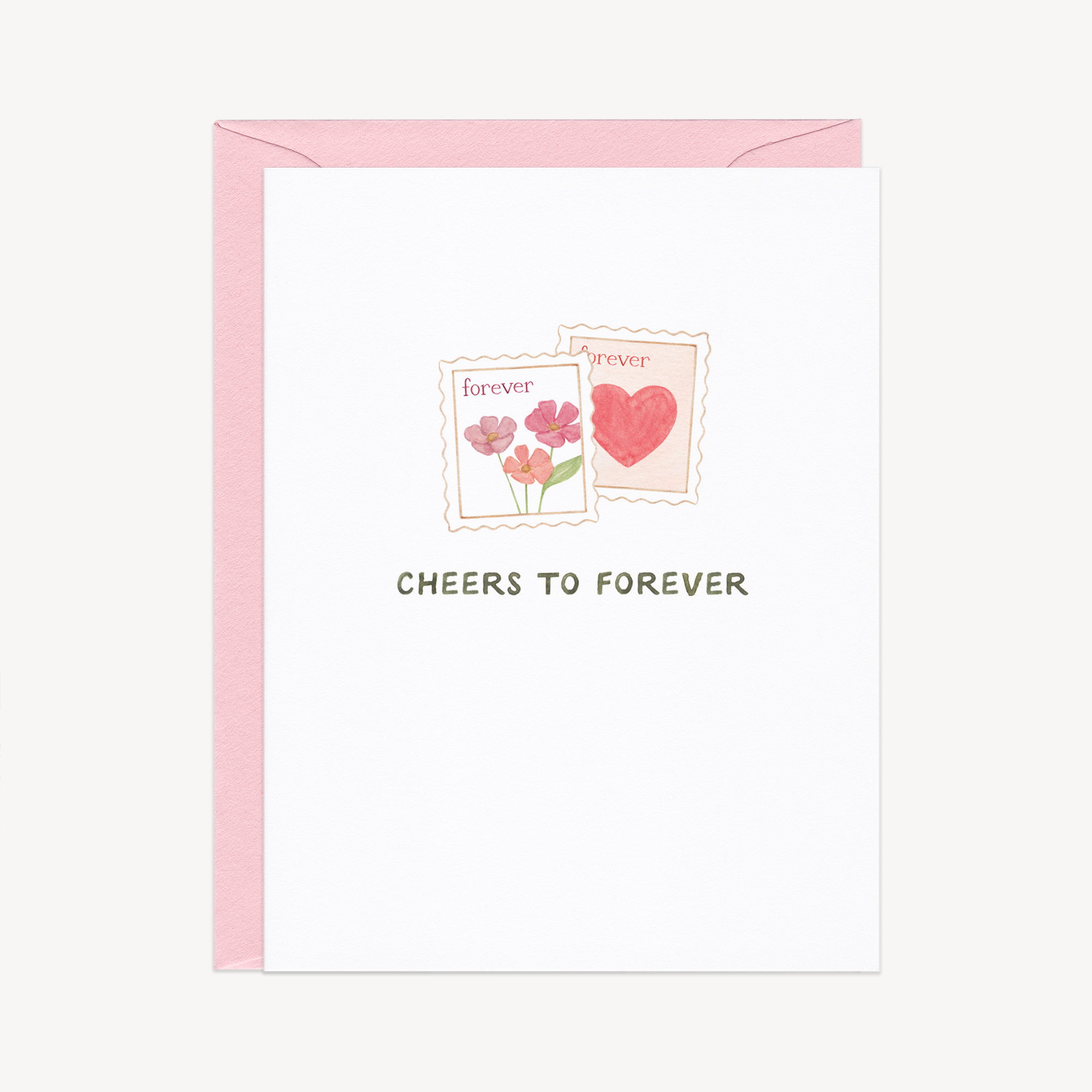 Cheers To Forever Wedding Congrats Card