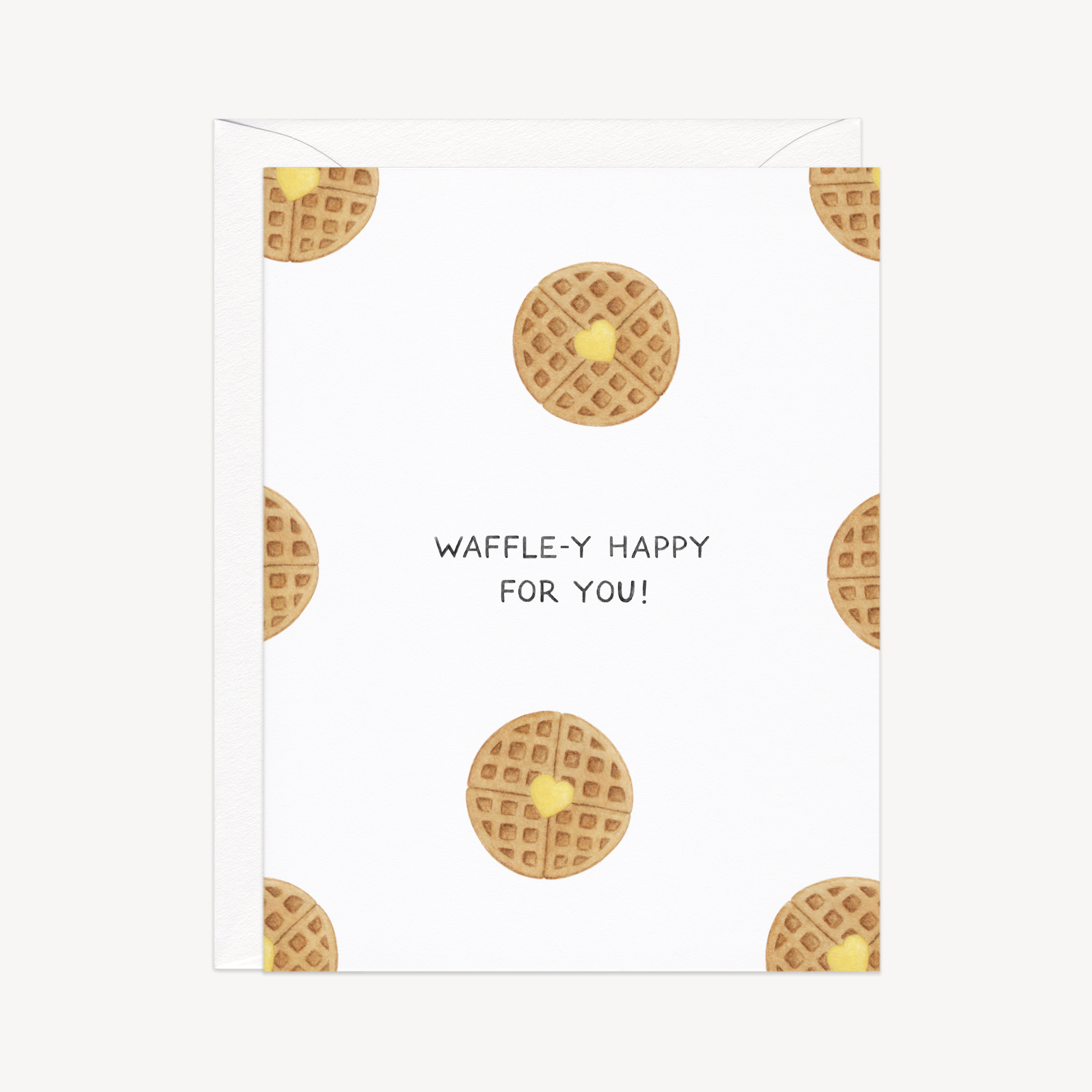 Waffle-y Happy For You Wedding Card