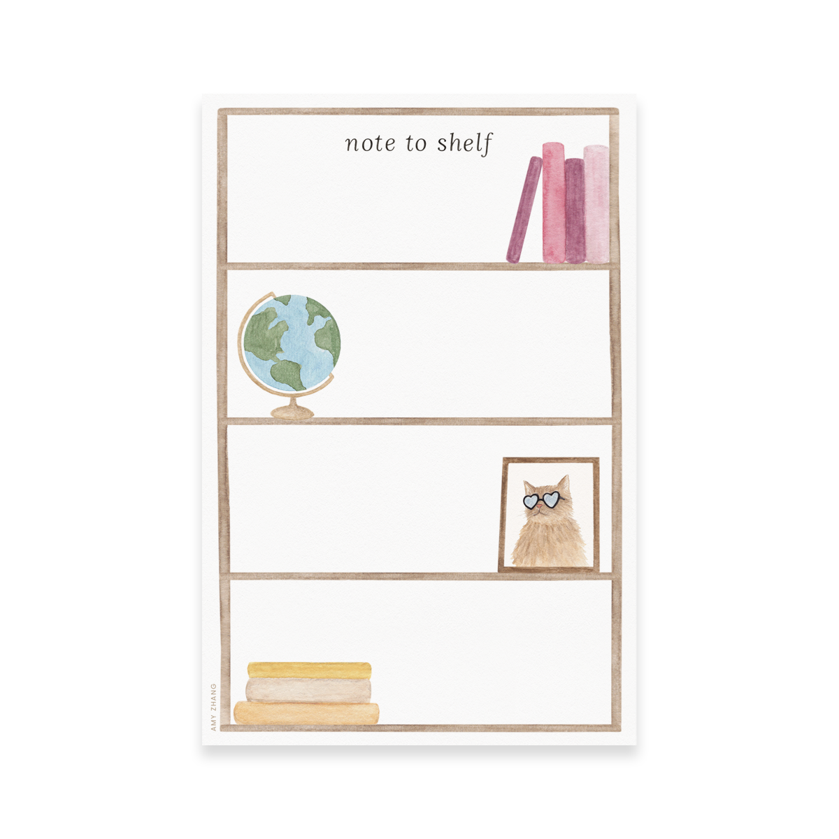 Note To Shelf Book Lovers Notepad
