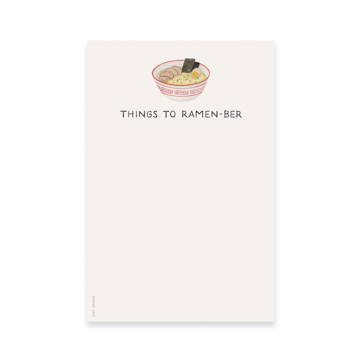 Things To Ramen-ber Foodie Notepad