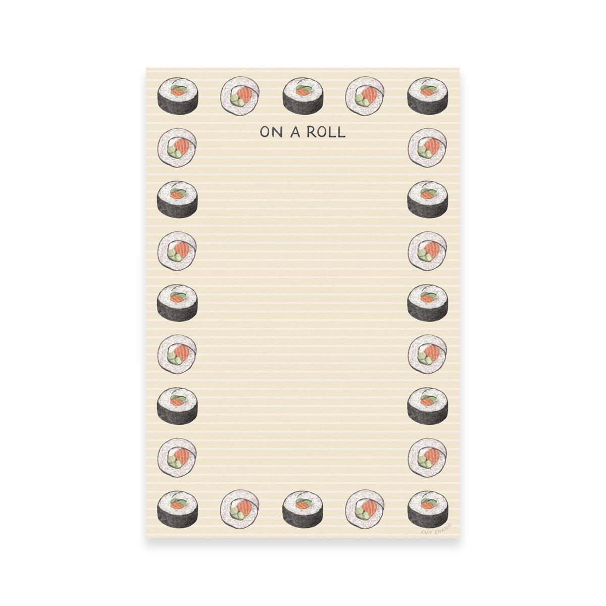 On A Roll Sushi Notepad