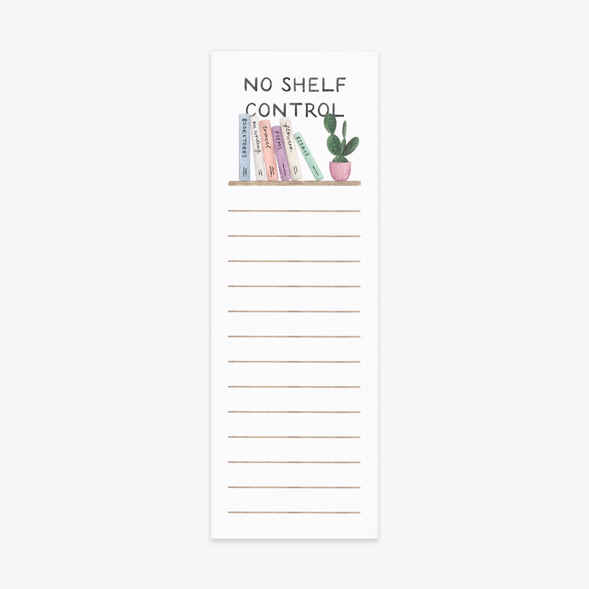 No Shelf Control Bookmark Notepad