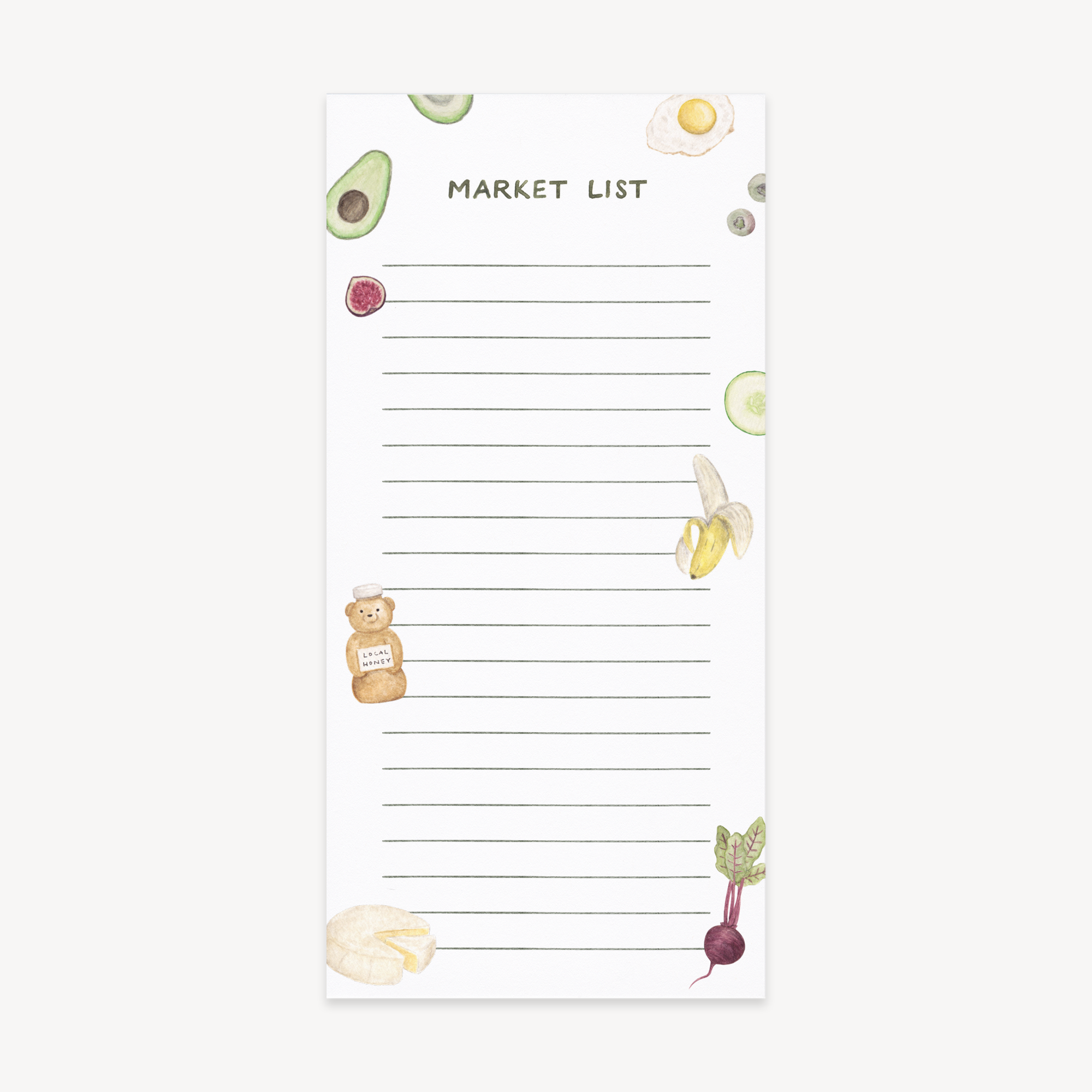 Market List Groceries Notepad