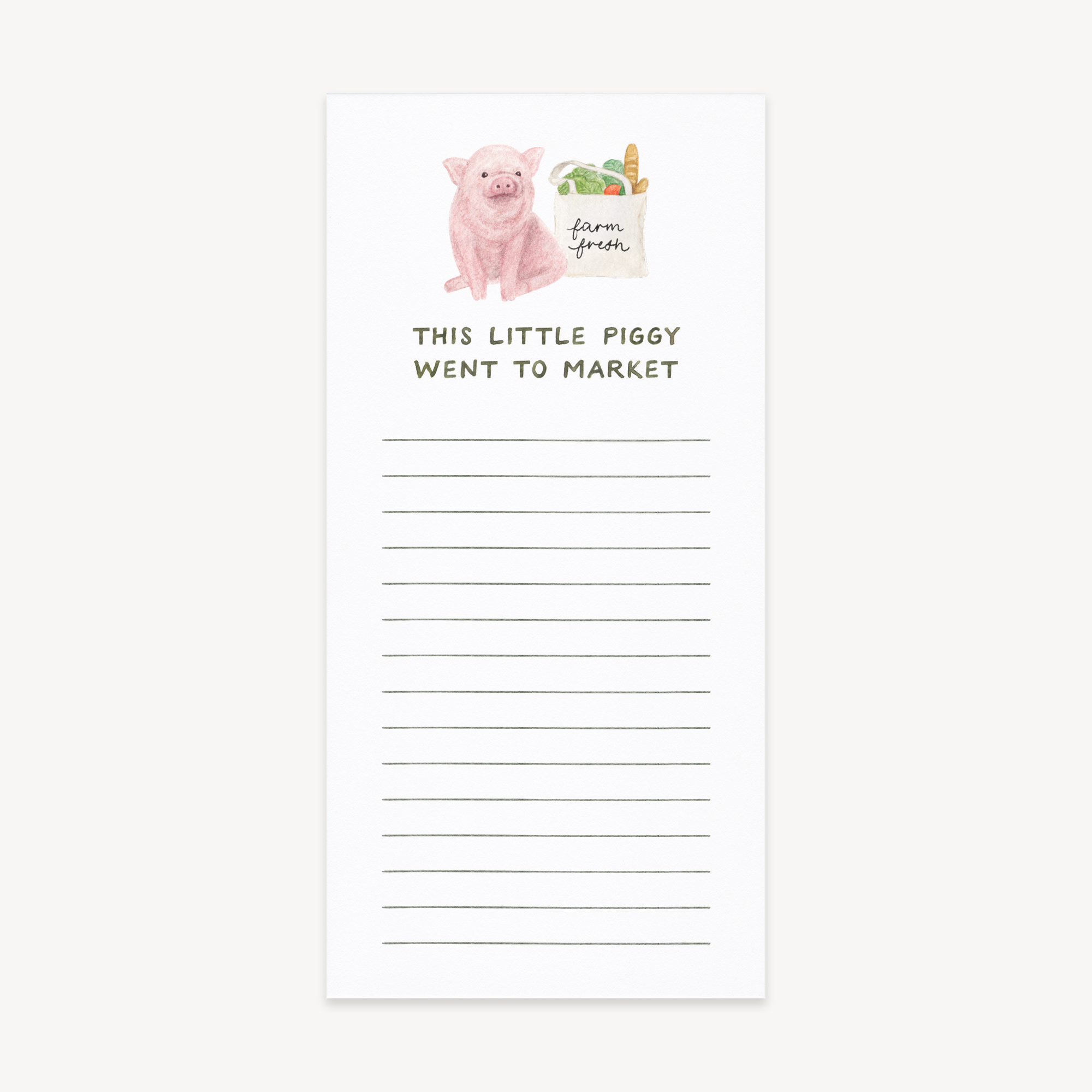 This Little Piggy Grocery List Notepad