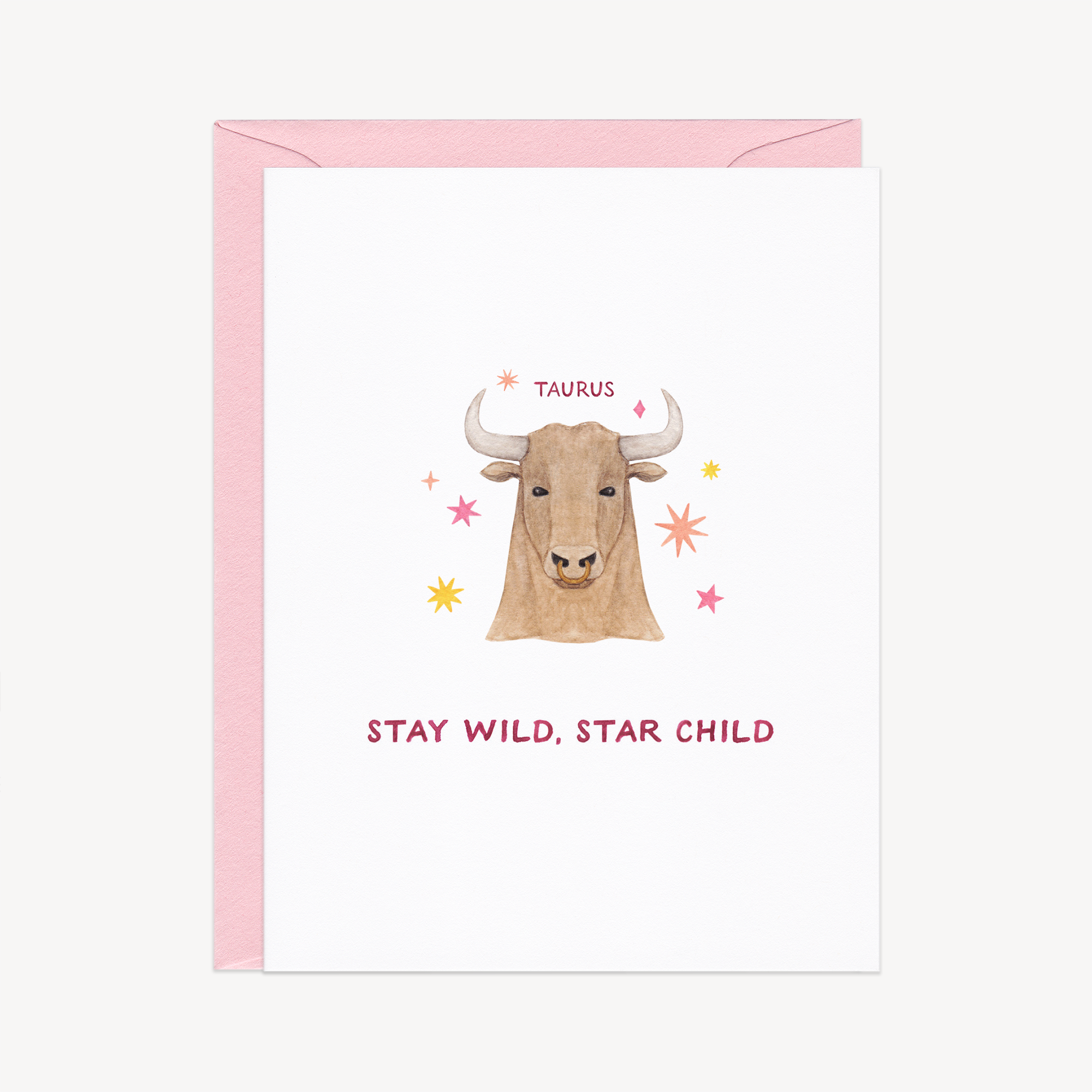 Stay Wild Taurus Astrology / Birthday Card